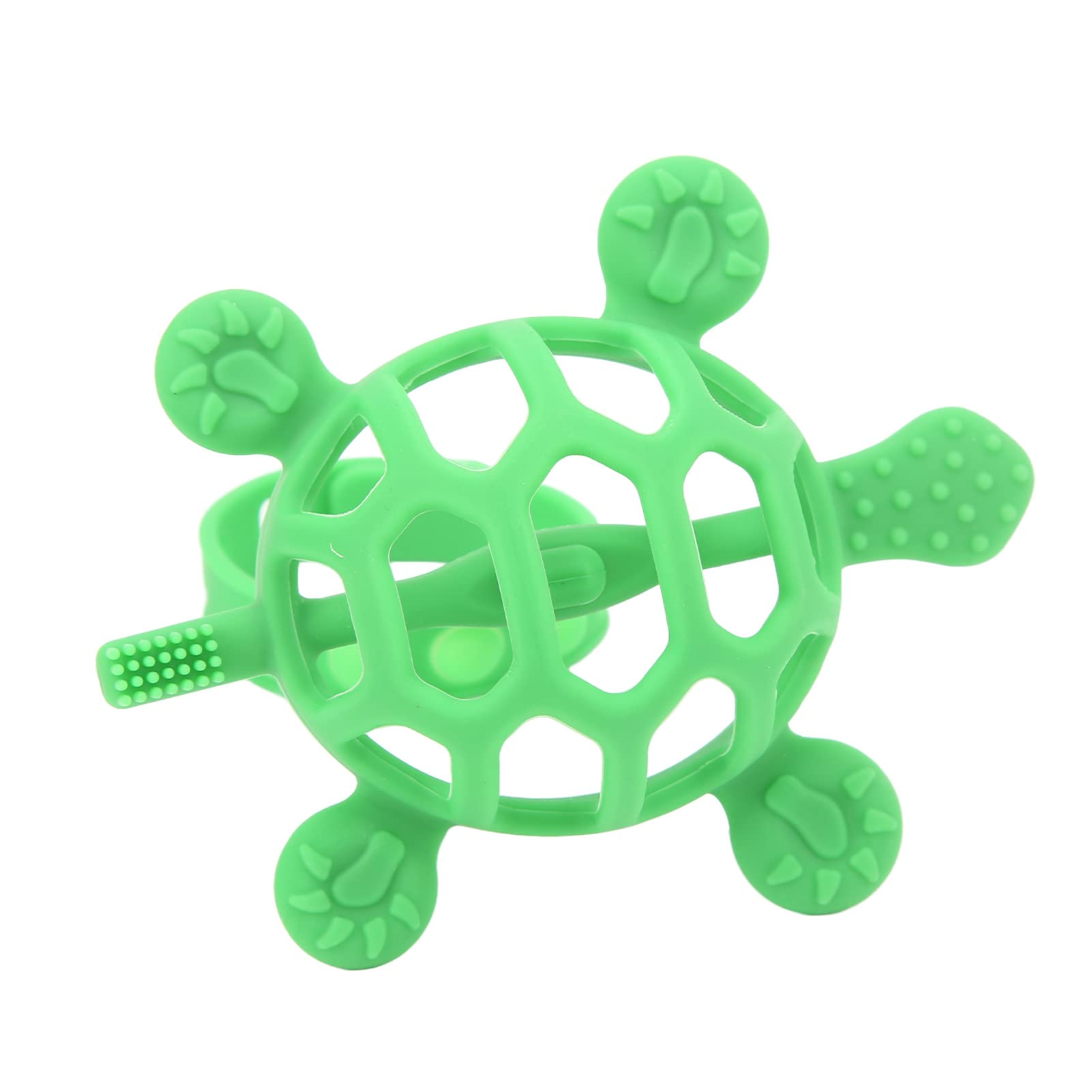 SALALIS Tortoise Baby Teether - Safe & Soft Cartoon Teething Toy for Infants, Natural Pain Relief for Sore Gums (Green) - Perfect for Newborns & Toddlers During Teething Discomfort