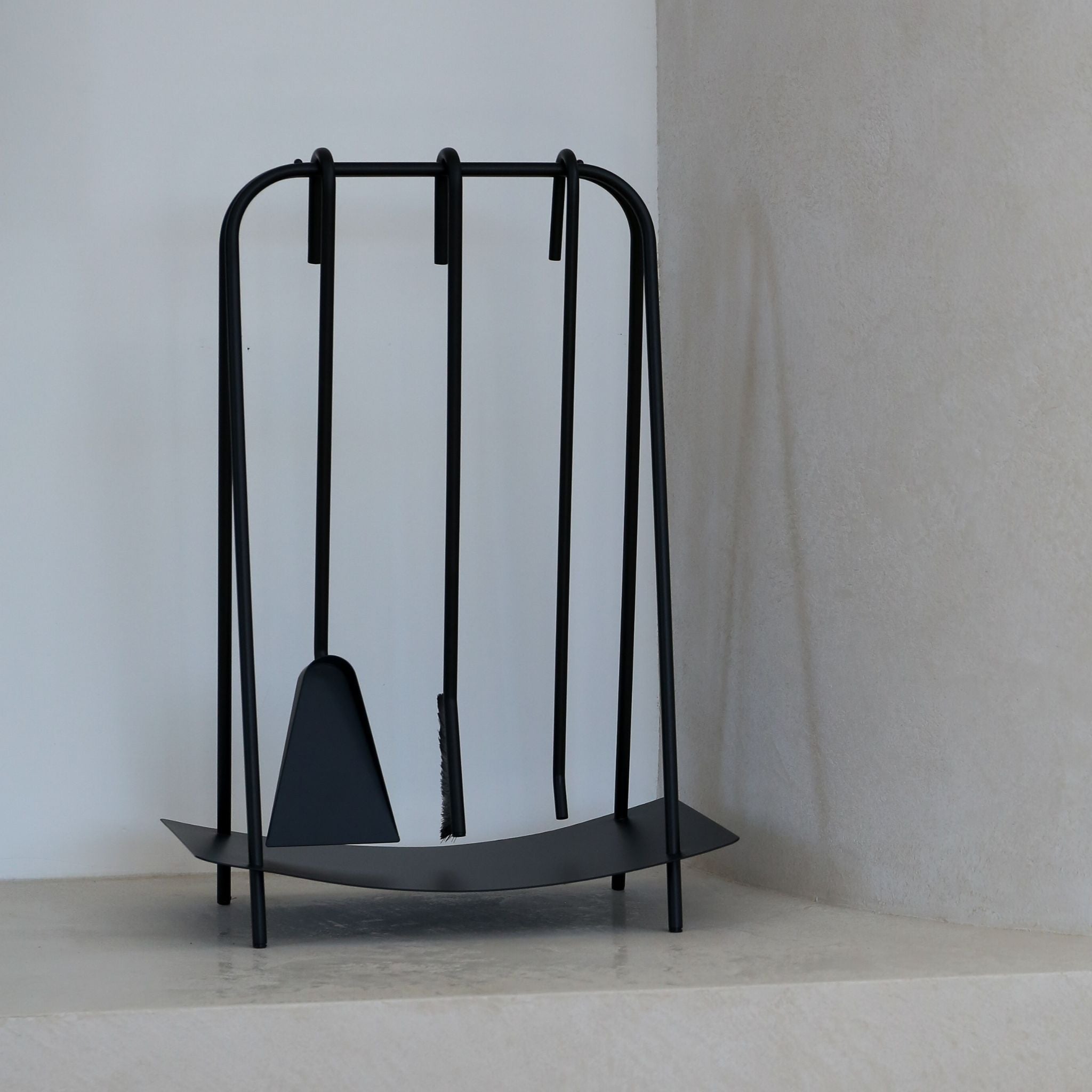 FERM LIVING Black Port Fireplace Tools Set - Modern Fireplace Accessories for Home & Outdoor Use