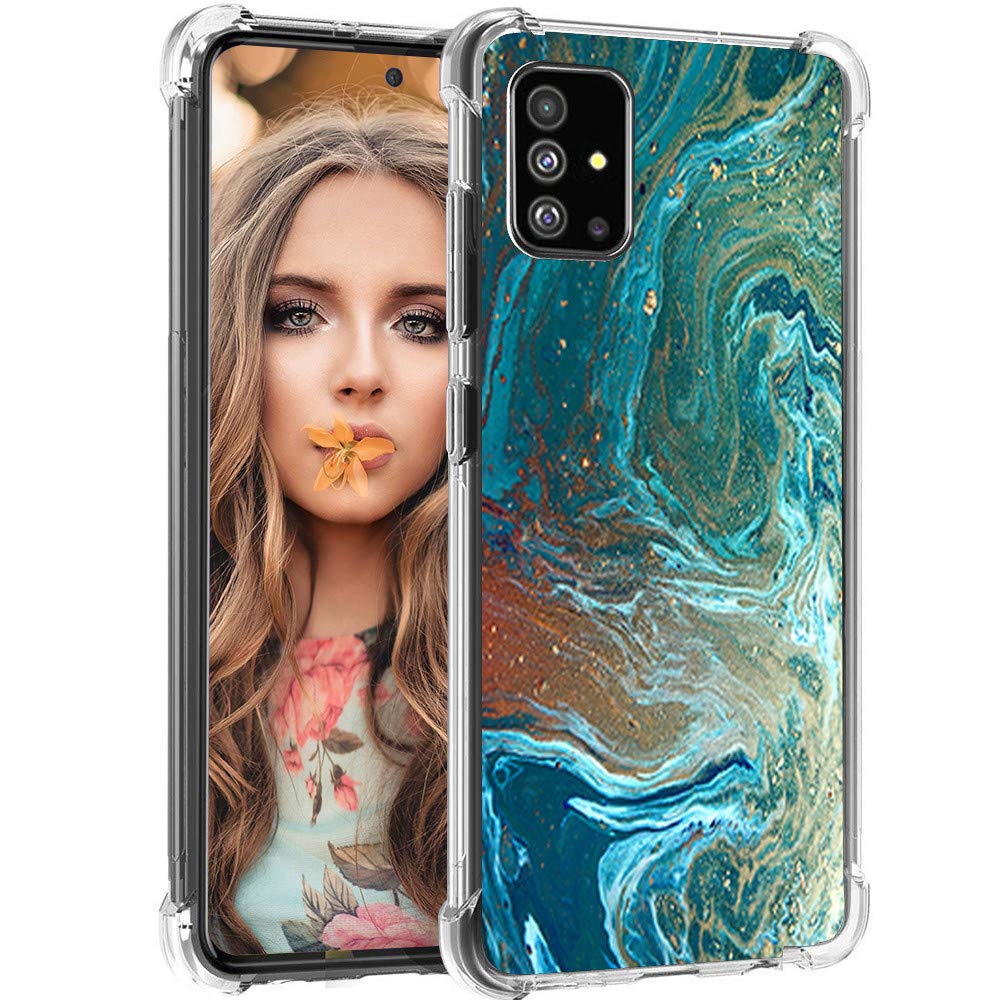 Samsung Galaxy A51 Marble Phone Case - Shockproof Slim Protective Cover for Samsung Galaxy A51 - Elegant Marble Design - Perfect for Everyday Use, Travel & Work Protection