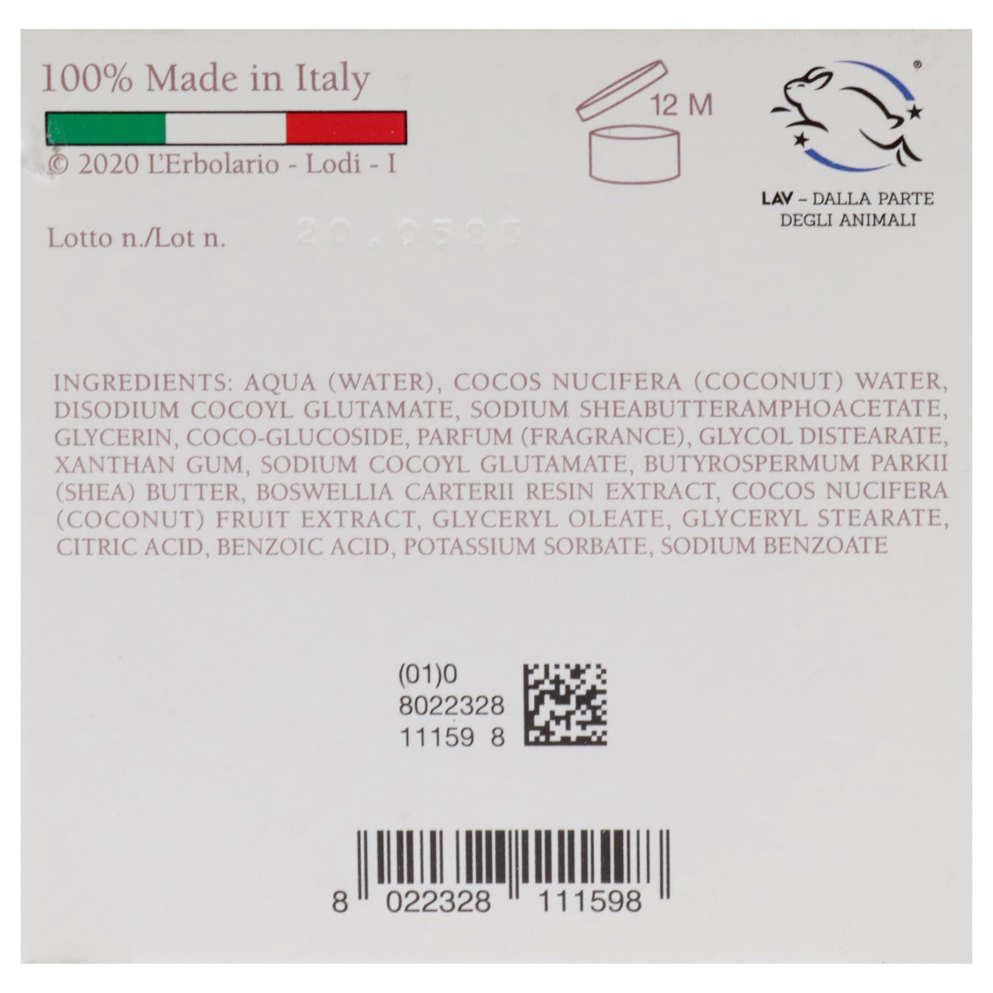 L’Erbolario Shea Butter Nourishing Bath Cream & Body Wash - Fair Trade Shea Butter, Paraben & Sulfate Free Shower Gel - 10.1 oz - Hydrating for Dry Skin, Perfect for Daily Moisturizing & Relaxing Bath Time