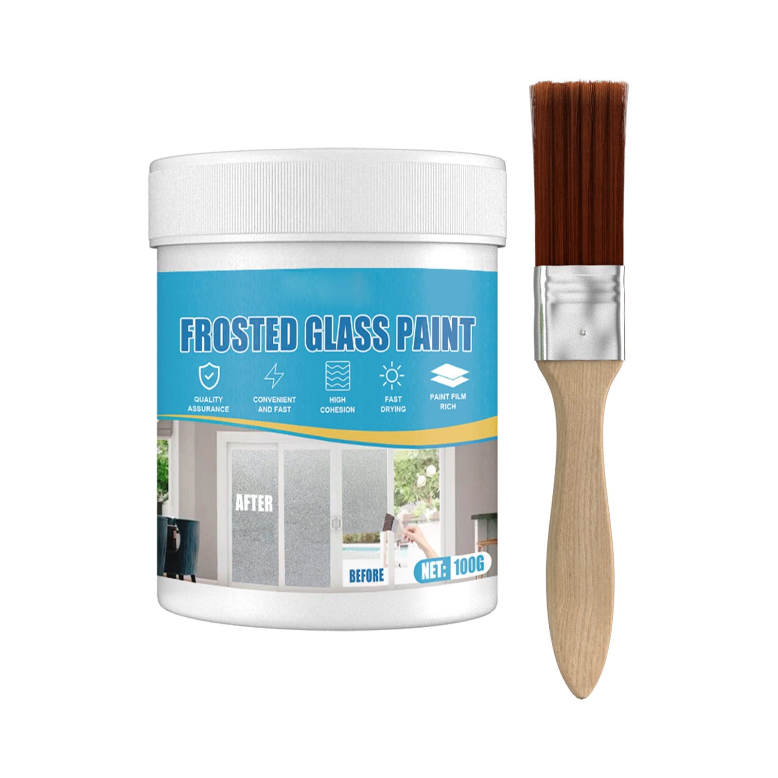 FY666 Matte Frosted Glass Spray Paint - Waterproof & UV Resistant Window Film Alternative for Privacy, Door & Window Shading - Perfect for Bathroom, Office, and Home Decor