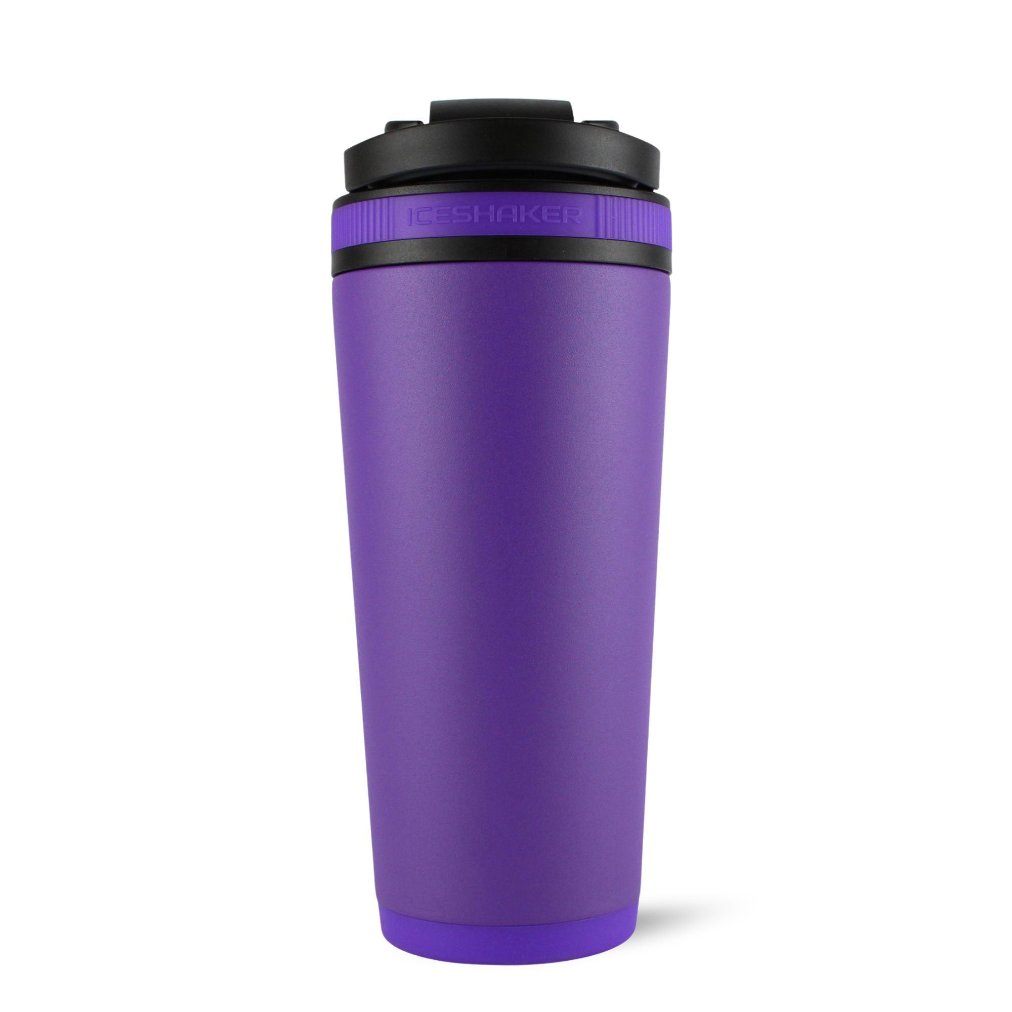 26oz Ice Shaker Matte Series - Purple Protein Shaker Bottle for Gym, Workout & Travel | Leakproof & BPA Free | Perfect for Protein Powder, Pre-Workout & Smoothies