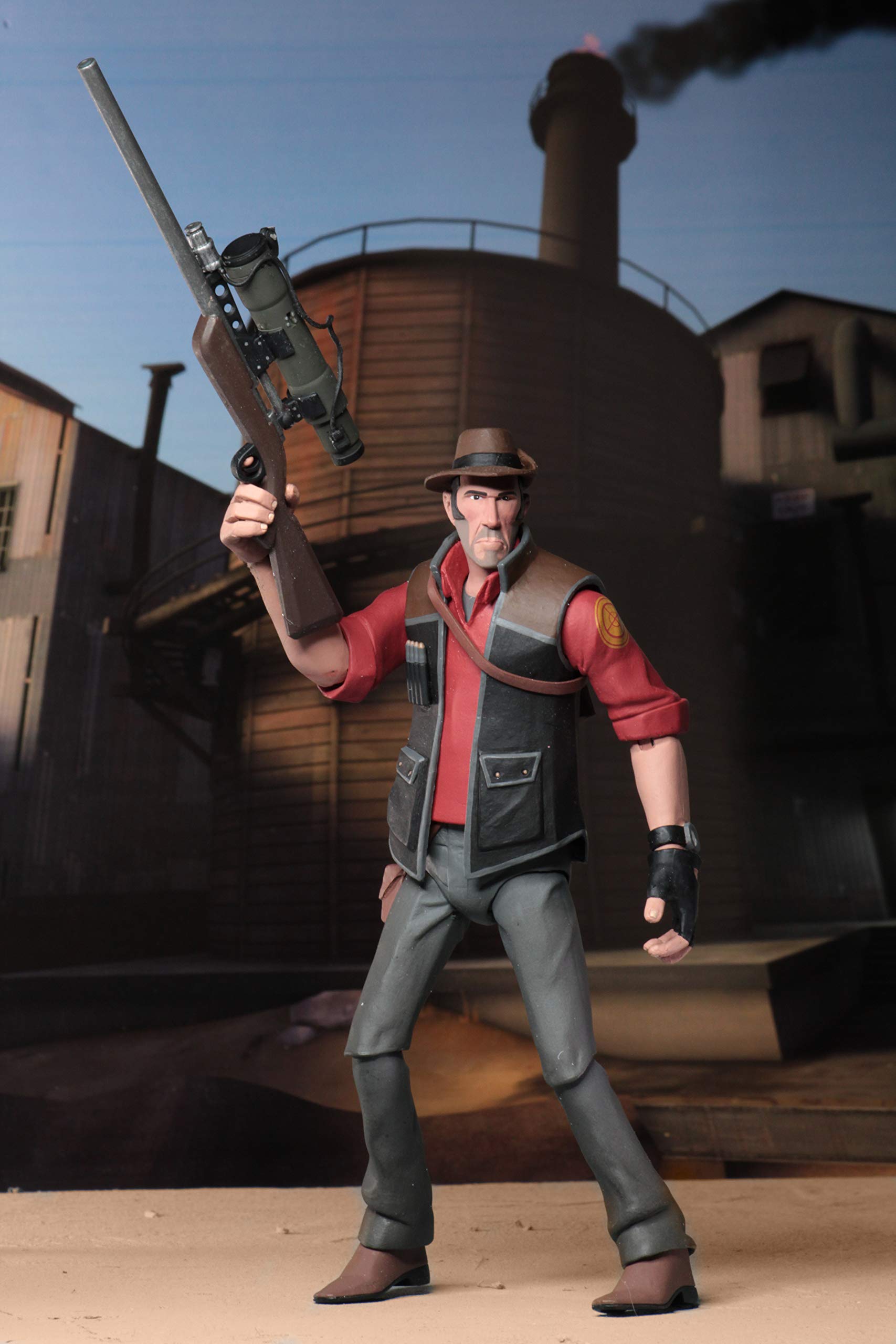 NECA Team Fortress 2 7-Inch Scale Action Figure - Series 4 RED Sniper Collectible Toy for Gamers and Fans | Perfect for Display, Gaming Decor, and TF2 Merchandise Collection