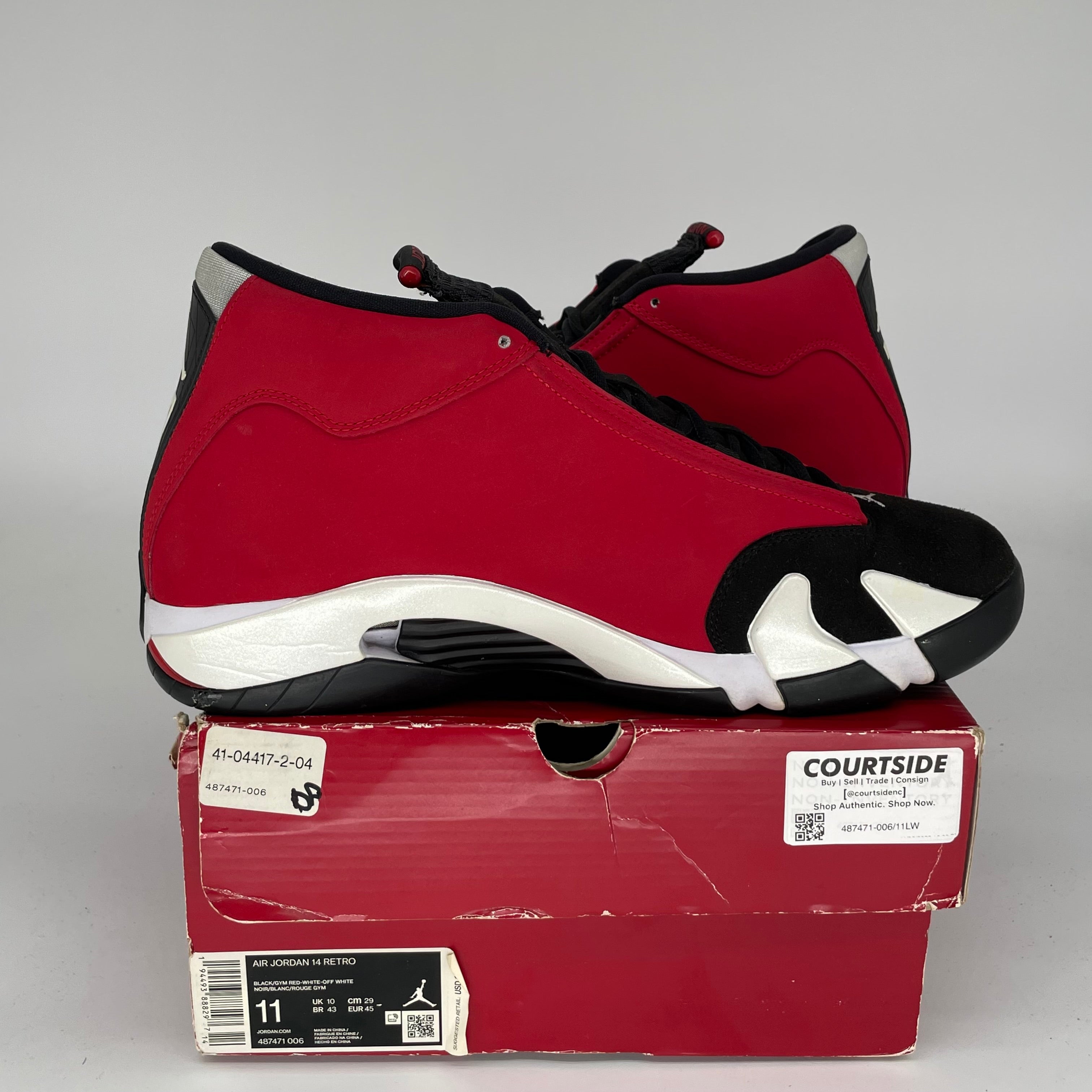 Air Jordan 14 Toro Bravo Men's Basketball Shoes Size 11 - 487471-006 | Retro Sneakers for Sports & Streetwear Fashion