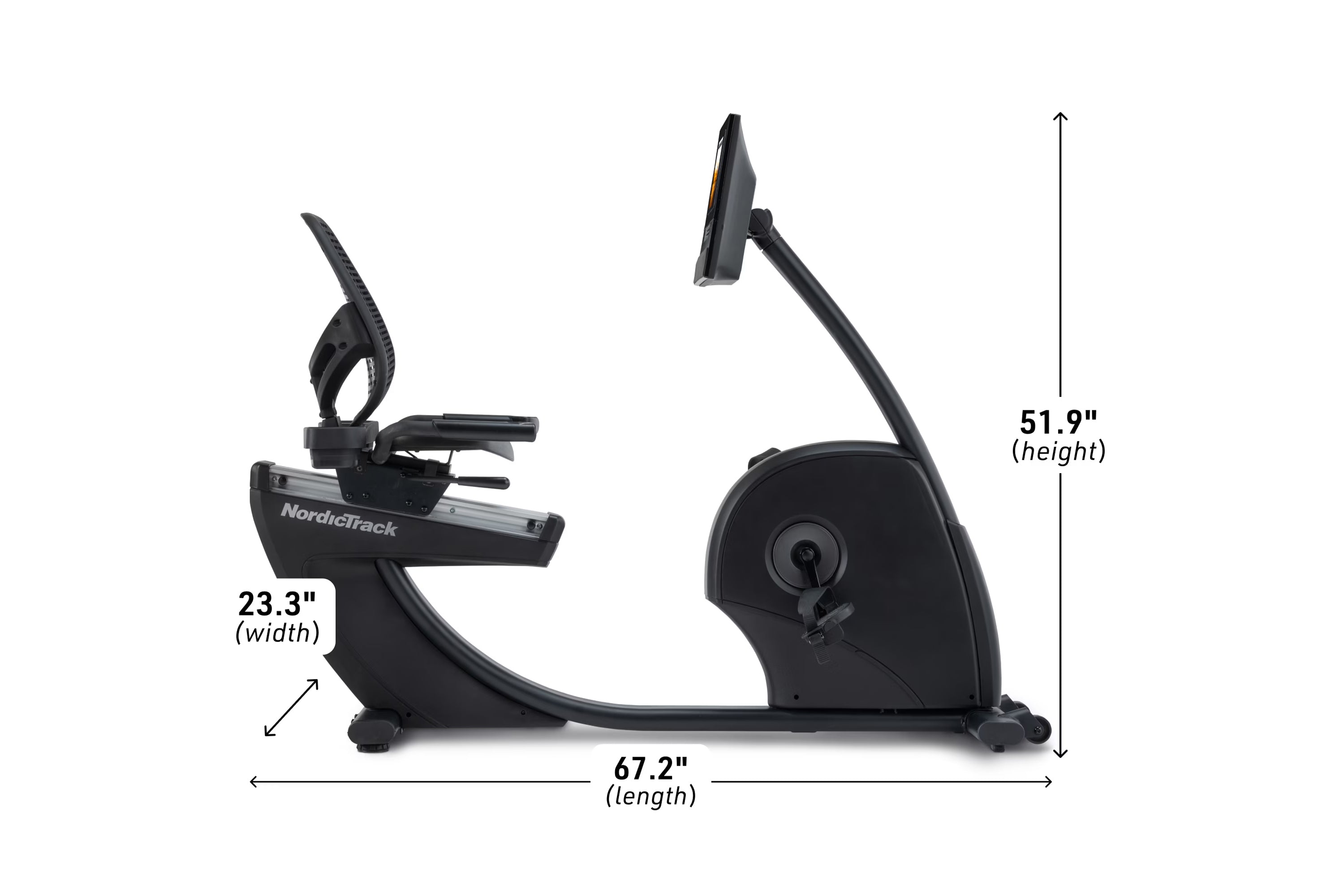 NordicTrack NEW 10 Recumbent Exercise Bike - Low-Impact Indoor Cycling Bike with Comfortable Seat & LCD Display - Perfect for Home Gym, Physical Therapy & Senior Fitness Workouts