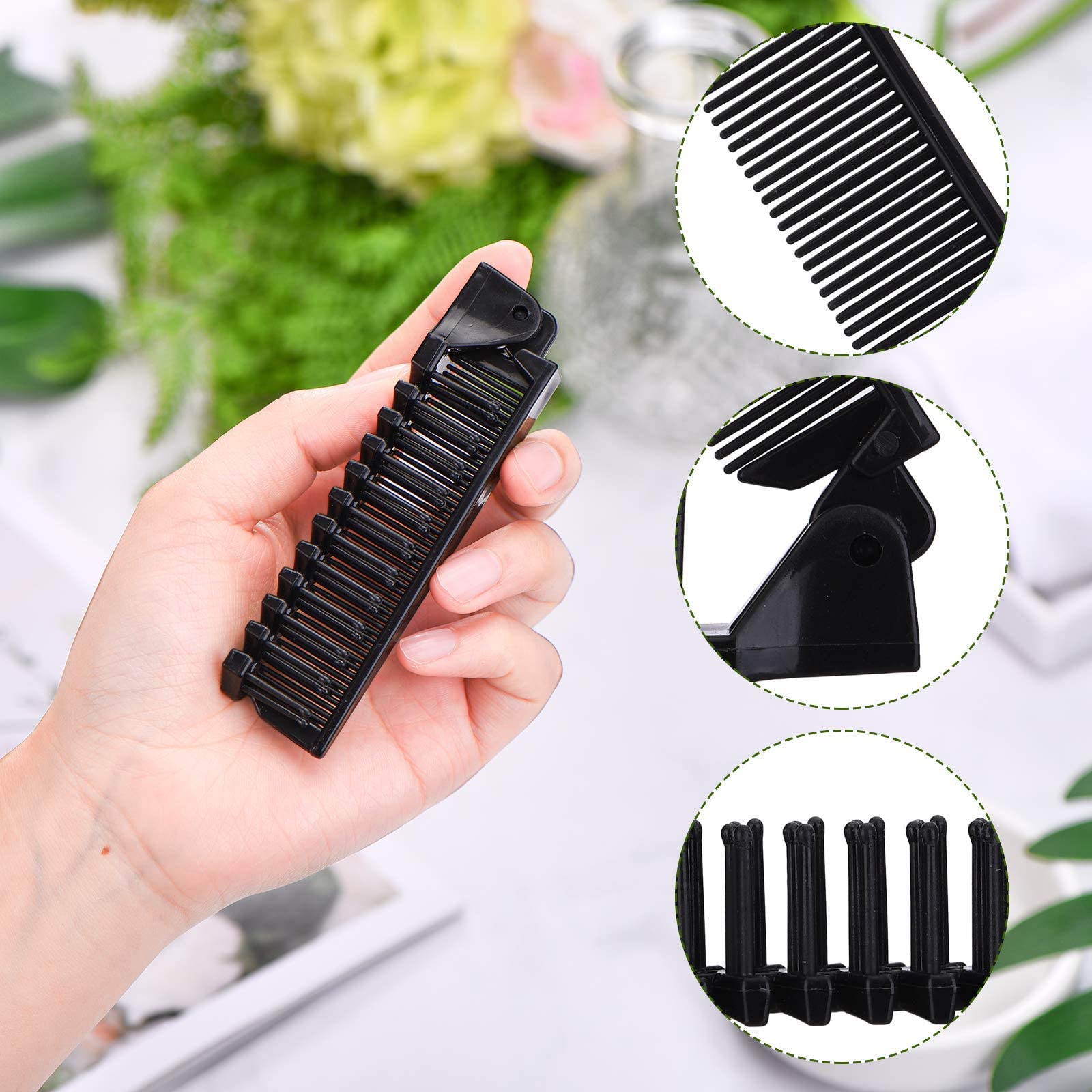 5-Piece Bristle Hair Brush and Comb Set for Women, Men & Kids - Detangling Paddle Brush & Travel Styling Brush for Wet/Dry Hair - Smoothing & Scalp Massage - Perfect for Home, Travel & Salon Use