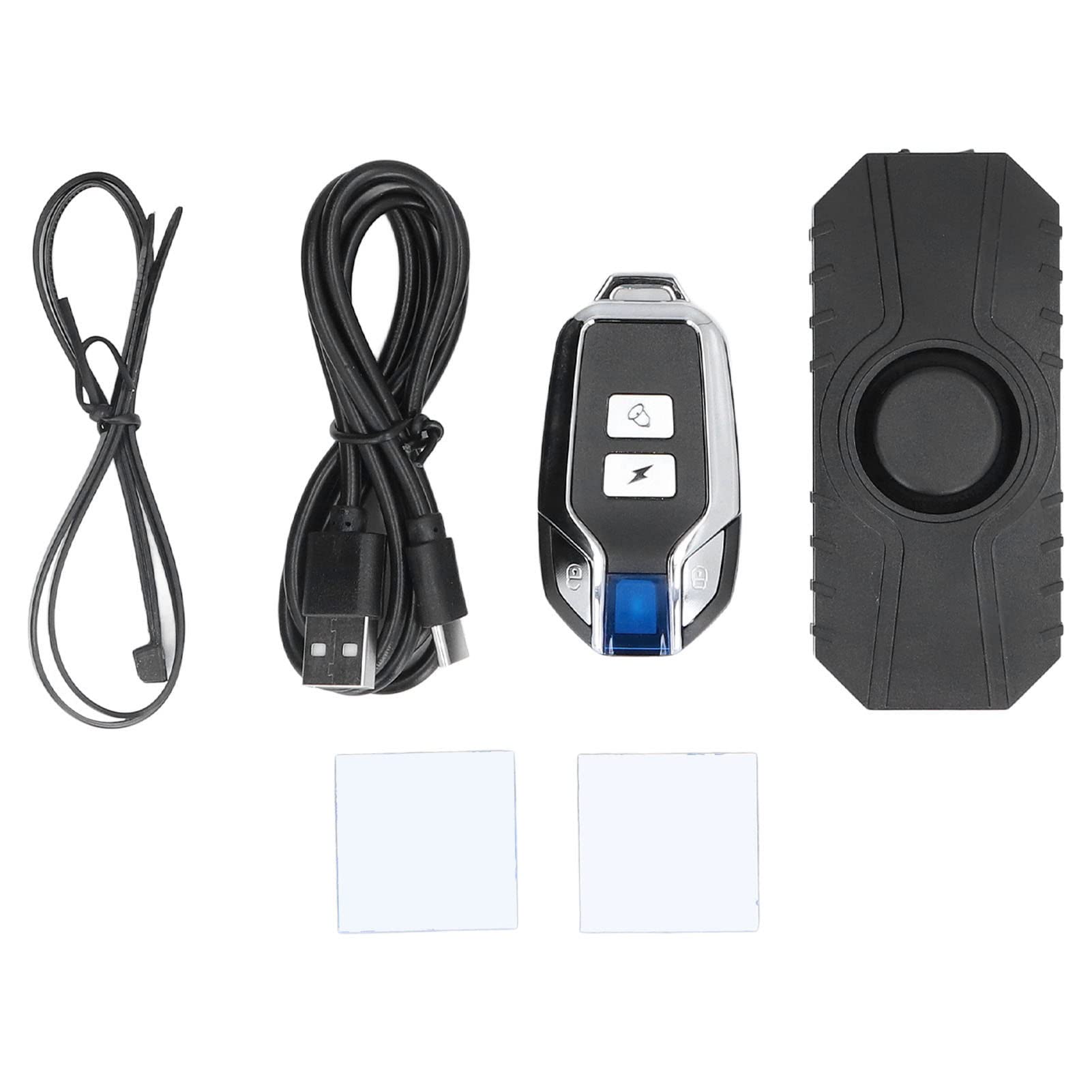 Bike Alarm with Remote - Wireless Anti-Theft Vibration Motion Sensor, Waterproof Motorcycle & Electric Bicycle Security Alarm System (Black) - Perfect for Parking Lots, Garages & Outdoor Use