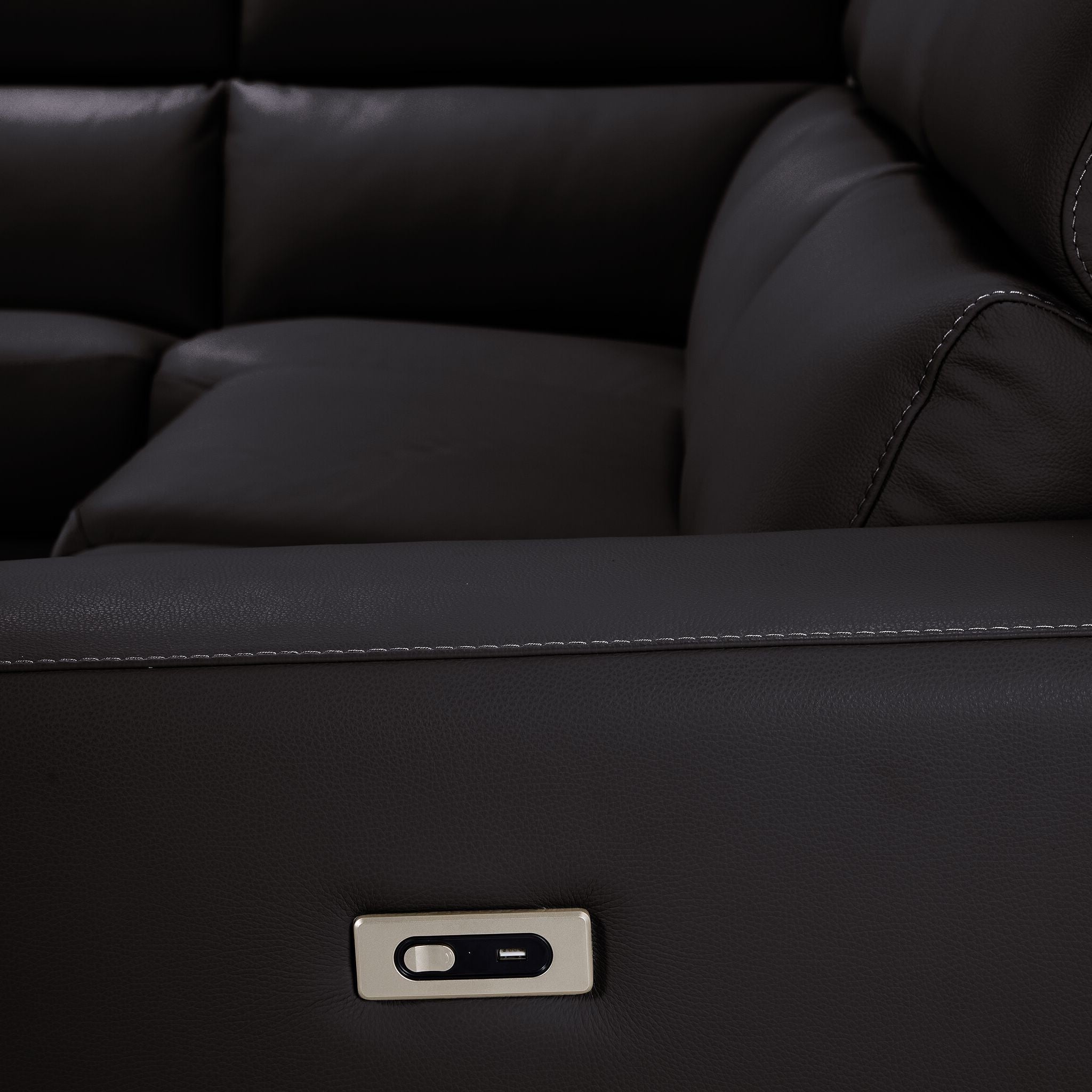 Bianca 3-Piece Power Reclining Sectional Sofa with Left-Facing Chaise in Chocolate Brown - Perfect for Living Room, Home Theater & Family Gatherings