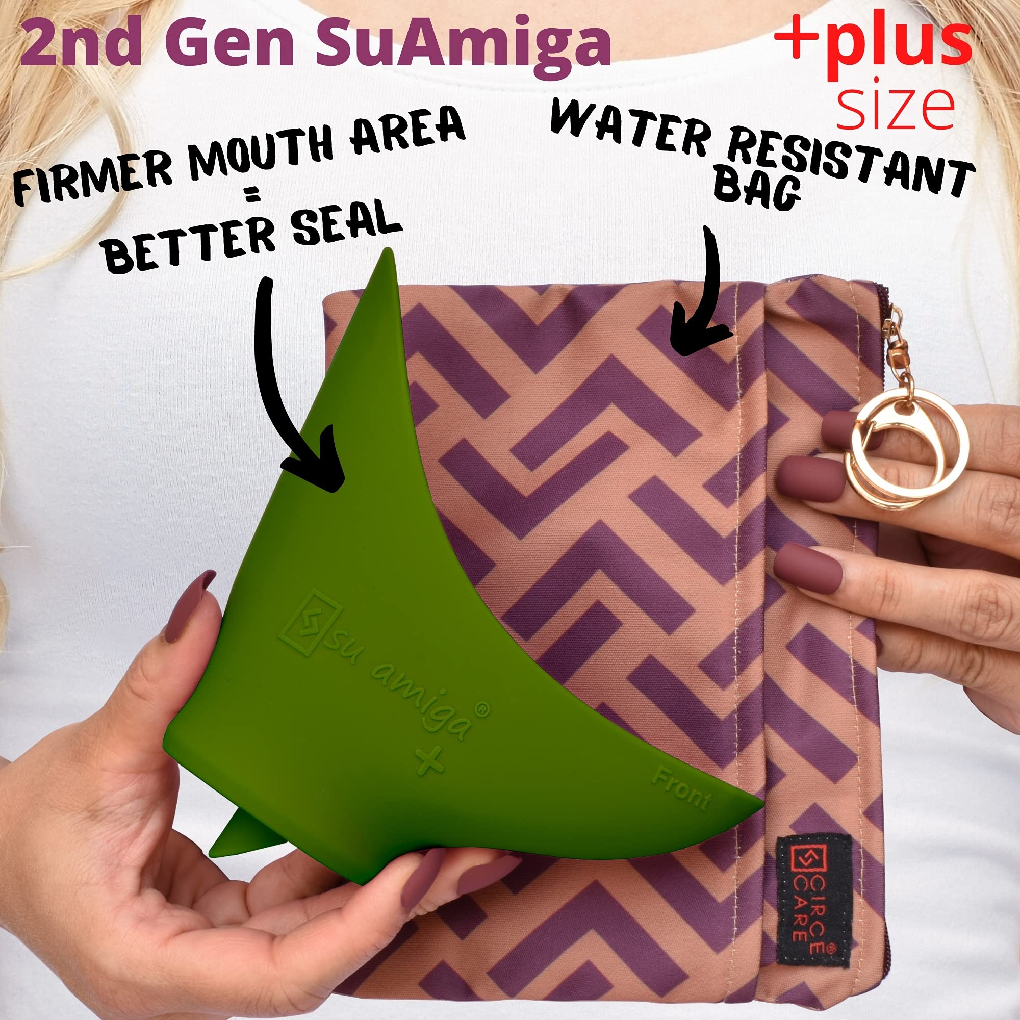 Collapsible Female Urination Device - Portable Reusable Women's Urinal for Standing Pee - Travel, Camping & Outdoor Pee Funnel - Soft, Firm & Plus Size Options - Perfect for Hiking, Road Trips & Emergency Situations
