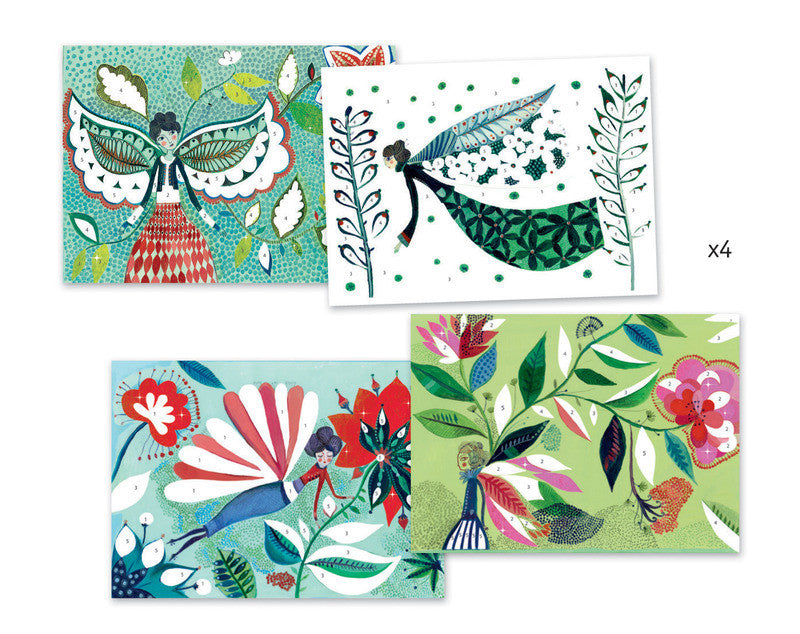 Foil Pictures Craft Kit - Fireflies by Djeco | DIY Art Project for Kids, Creative Gift for Children | Perfect for Birthday Parties & Classroom Activities