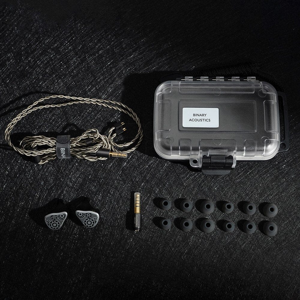 Binary Dynaquattro 4 Dynamic Driver IEMs - High Resolution In-Ear Monitors with Quad Drivers for Audiophiles | Perfect for Studio Recording, Gaming & Music Listening