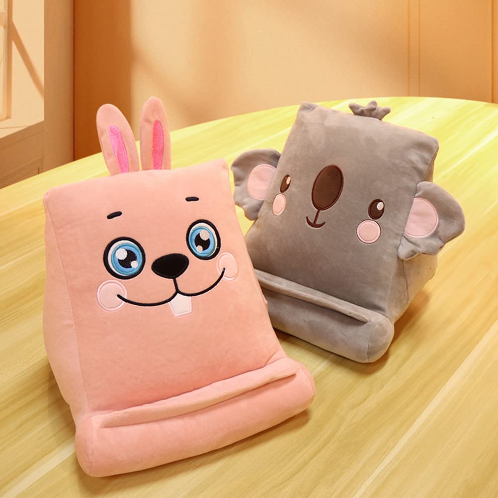 Cute Rabbit Tablet Stand - Soft Animal Portable Laptop Holder for Study, Work & Home Office - Perfect for Reading, Watching Videos & Video Calls