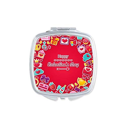 DIYthinker Red Heart Love Mirror - Compact Double Sided Glass Makeup Mirror for Valentine's Day Gifts, Travel & Home Decor