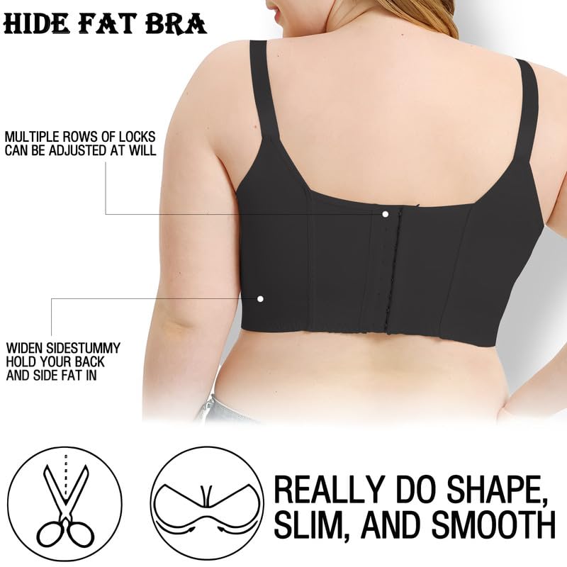 Women's Filifit Shapewear Uplift Bra - Seamless Full Back Coverage Push Up Bra for Back Fat Smoothing & Body Shaping | Perfect for Everyday Wear, Special Occasions & Postpartum Support