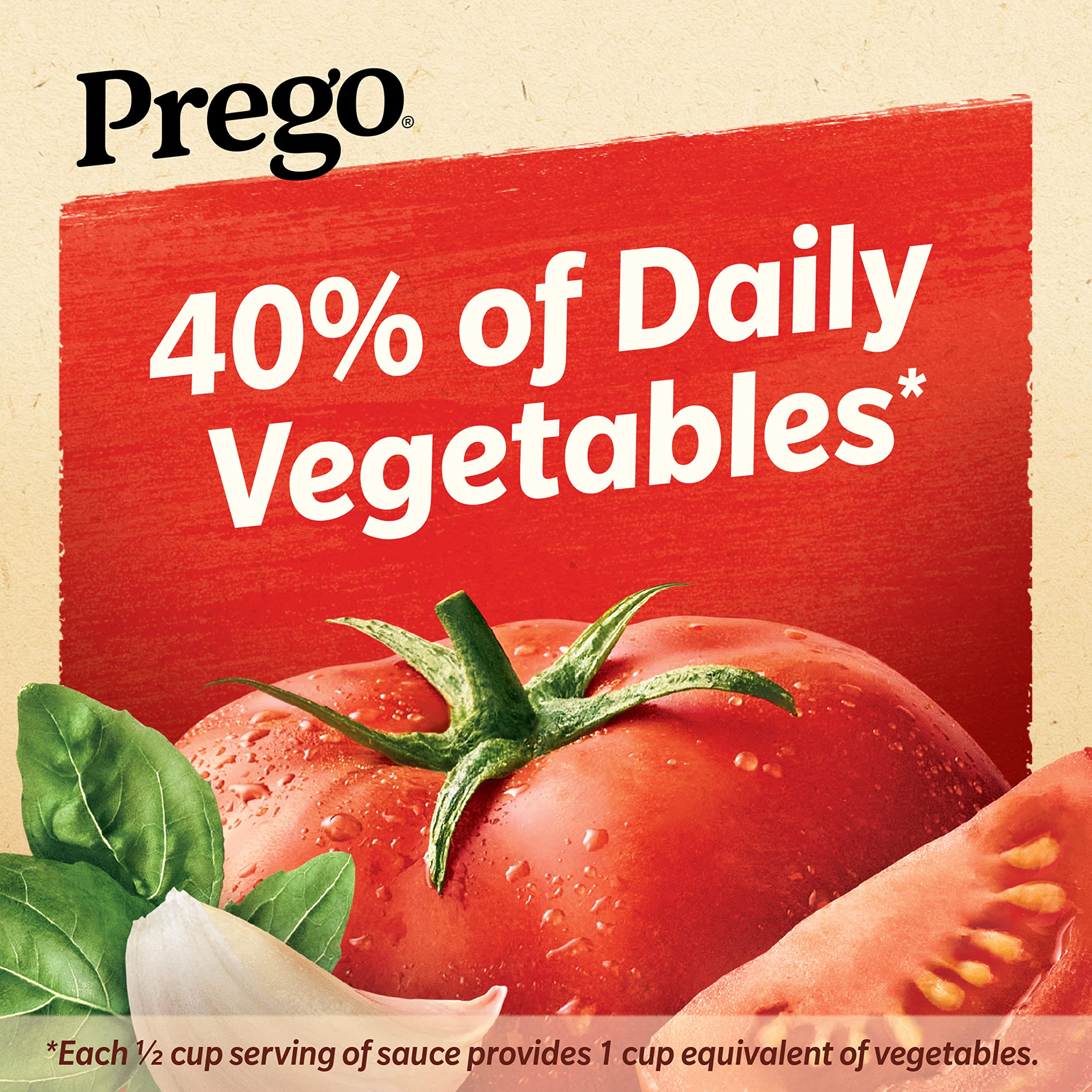 Prego Plant Protein Traditional Pasta Sauce - Vegan, Gluten-Free, 24 Oz Jar (Pack of 6) | High-Protein Meatless Pasta Topping for Italian Dishes, Lasagna & Healthy Family Meals
