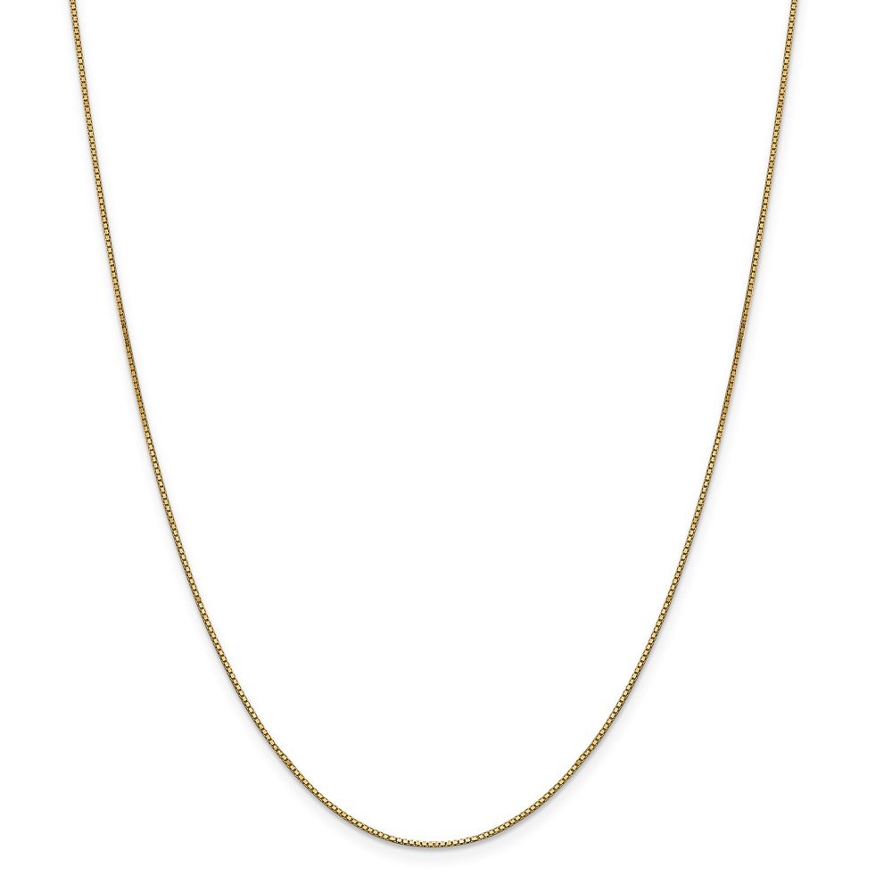 14K Solid Yellow Gold 0.90mm Box Chain Necklace with Secure Lobster Clasp - Dainty Jewelry for Women, Perfect for Layering, Everyday Wear & Gift Giving