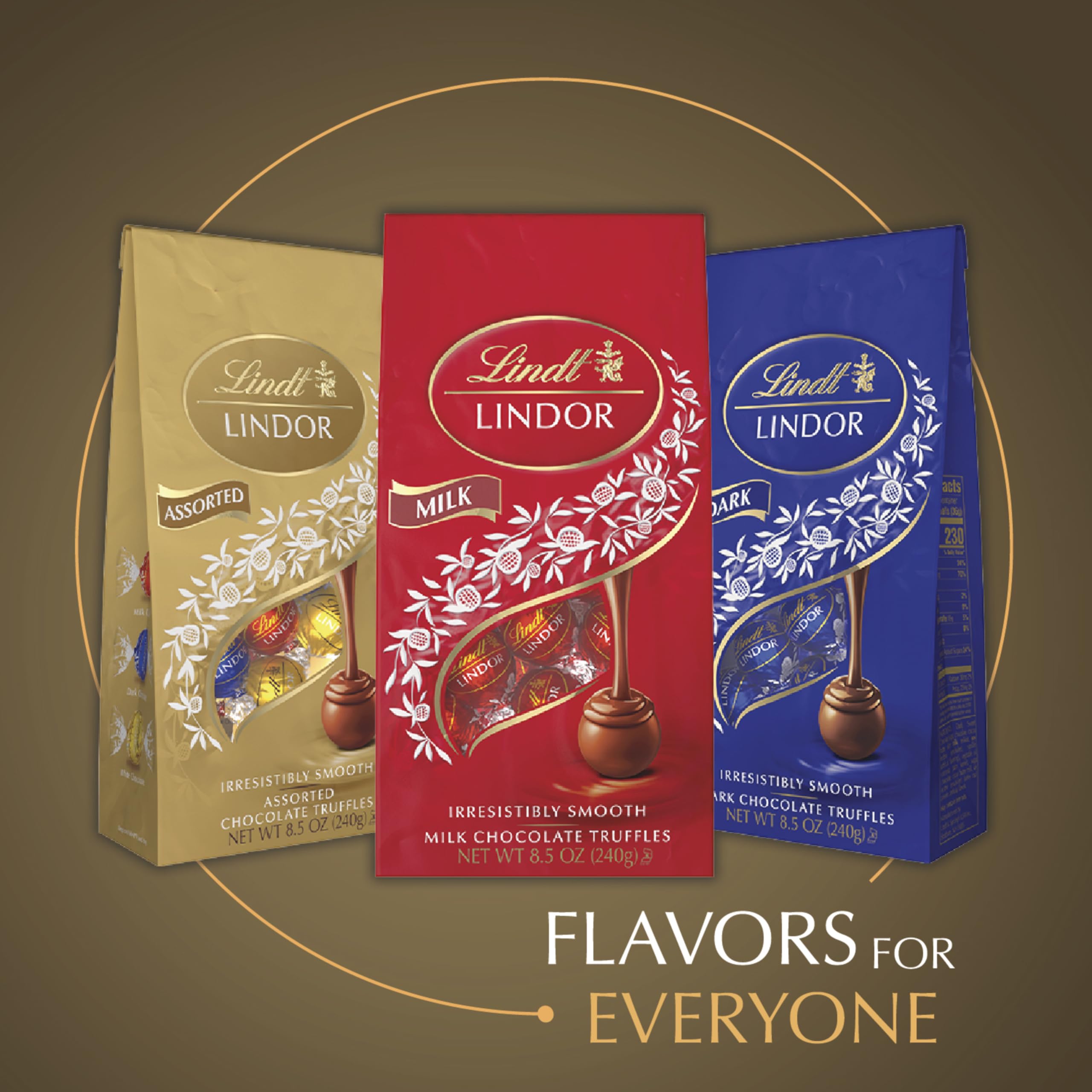 Lindt LINDOR Assorted Chocolate Truffles - Smooth Melting Truffle Center Candy - 5.1 oz. Bag (6 Pack) - Perfect for Gifts, Parties & Holiday Treats