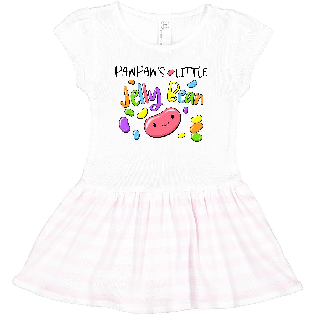 Inktastic Pawpaw's Little Jellybean Cute Easter Candy Toddler Dress - Adorable Baby Girl Outfit for Easter Sunday, Spring Photoshoot & Family Gatherings