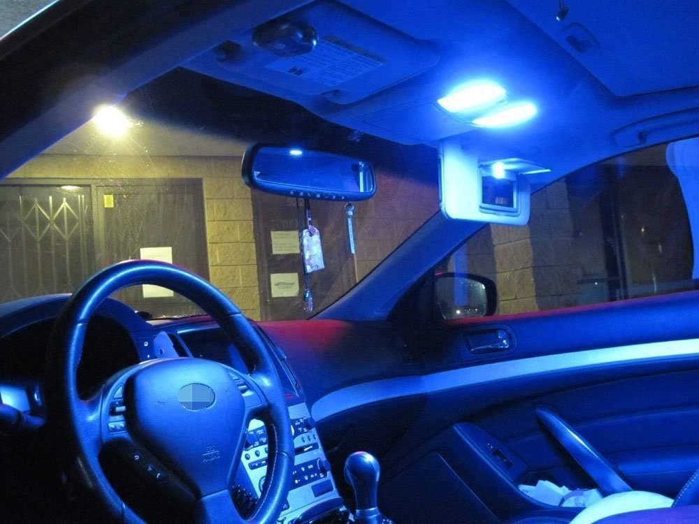 10 Pack Blue LED Bulbs 168 175 194 2825 W5W T10 - Super Bright Car Interior Lights for Dome, Map, License Plate & Dashboard Lighting