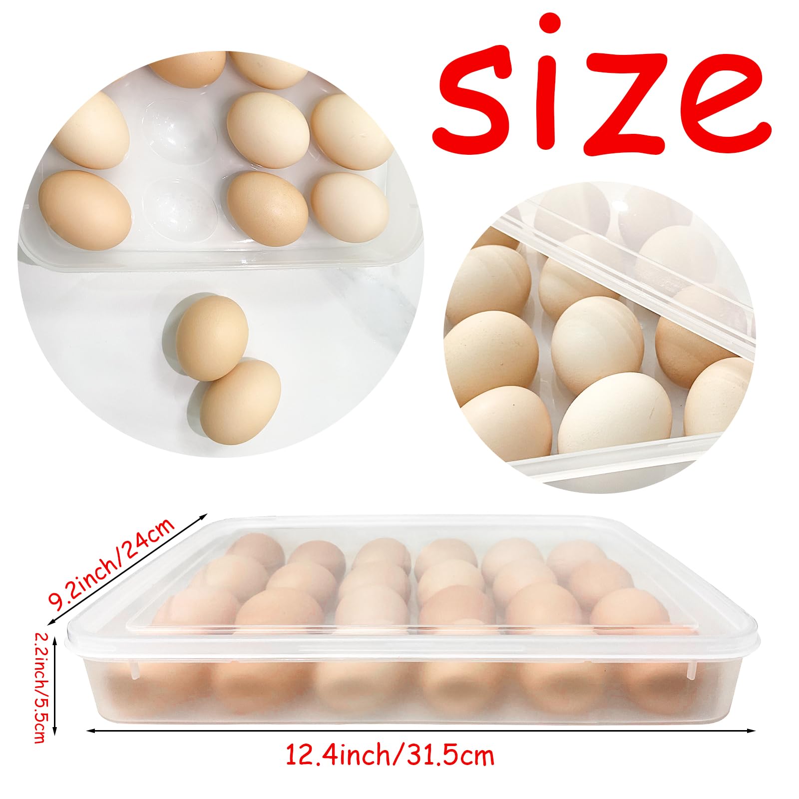 3-Pack Egg Storage Containers with Lids – Portable Deviled Egg Carrier for 72 Eggs – Refrigerator Safe Egg Trays – Perfect for Easter, Thanksgiving & Kitchen Use – Great for Parties, Picnics & Meal Prep
