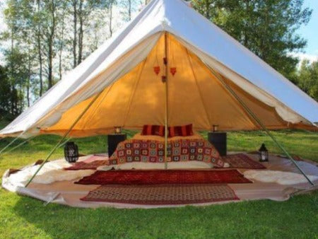 BTV 1 Water Resistant Bell Tent - Premium Outdoor Camping Shelter for Family, Glamping & Backyard Parties - Perfect for Camping, Festivals & Garden Gatherings