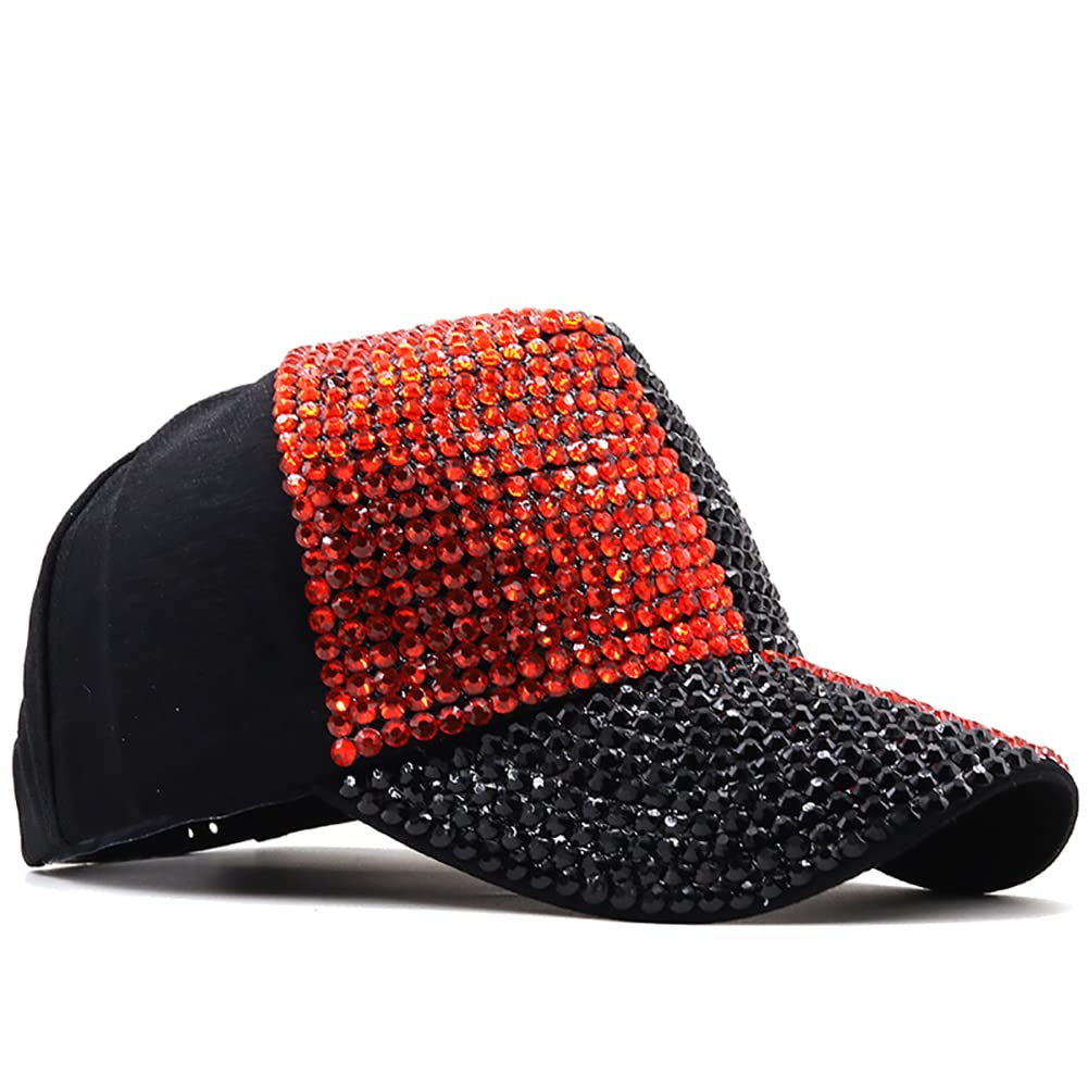 KEKY Rhinestone Trucker Hat - Shiny Bling Baseball Cap for Men & Women | Adjustable Hip Hop Sun Visor | Perfect for Concerts, Beach & Streetwear Fashion