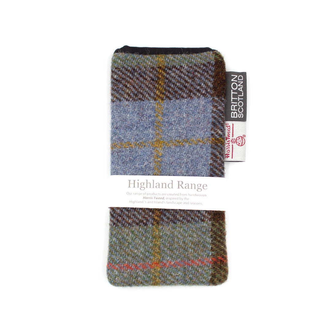 BRITTON Handmade Harris Tweed Glasses Case from Scotland - Premium Eyewear Protection for Travel & Daily Use