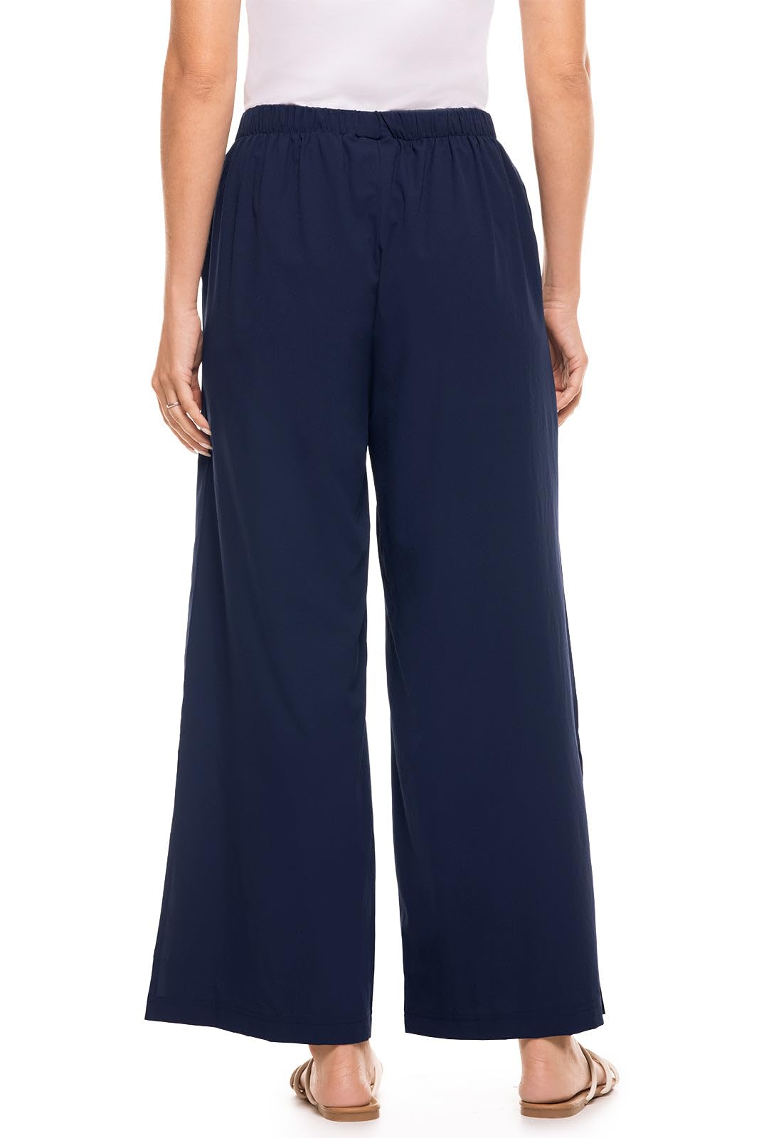 Coolibar UPF 50+ Women's Sun Protective Wide Leg Pants - Lightweight Breathable Travel & Beach Cover-Up for Summer Outdoor Activities