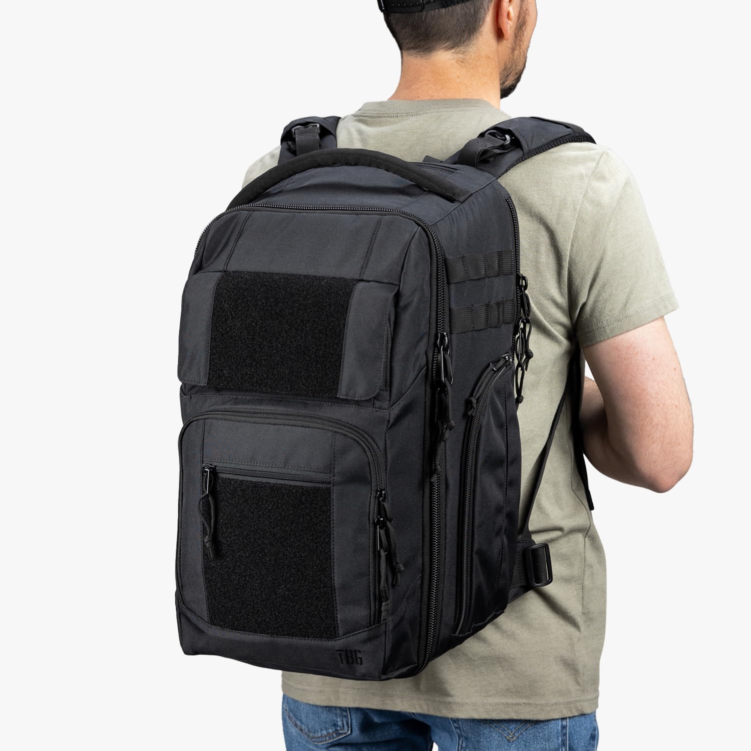 Tactical Diaper Backpack for Men - Waterproof Baby Gear with Changing Pad, Multiple Pockets & Durable Design - Perfect for Travel, Hiking & Everyday Use (Black)