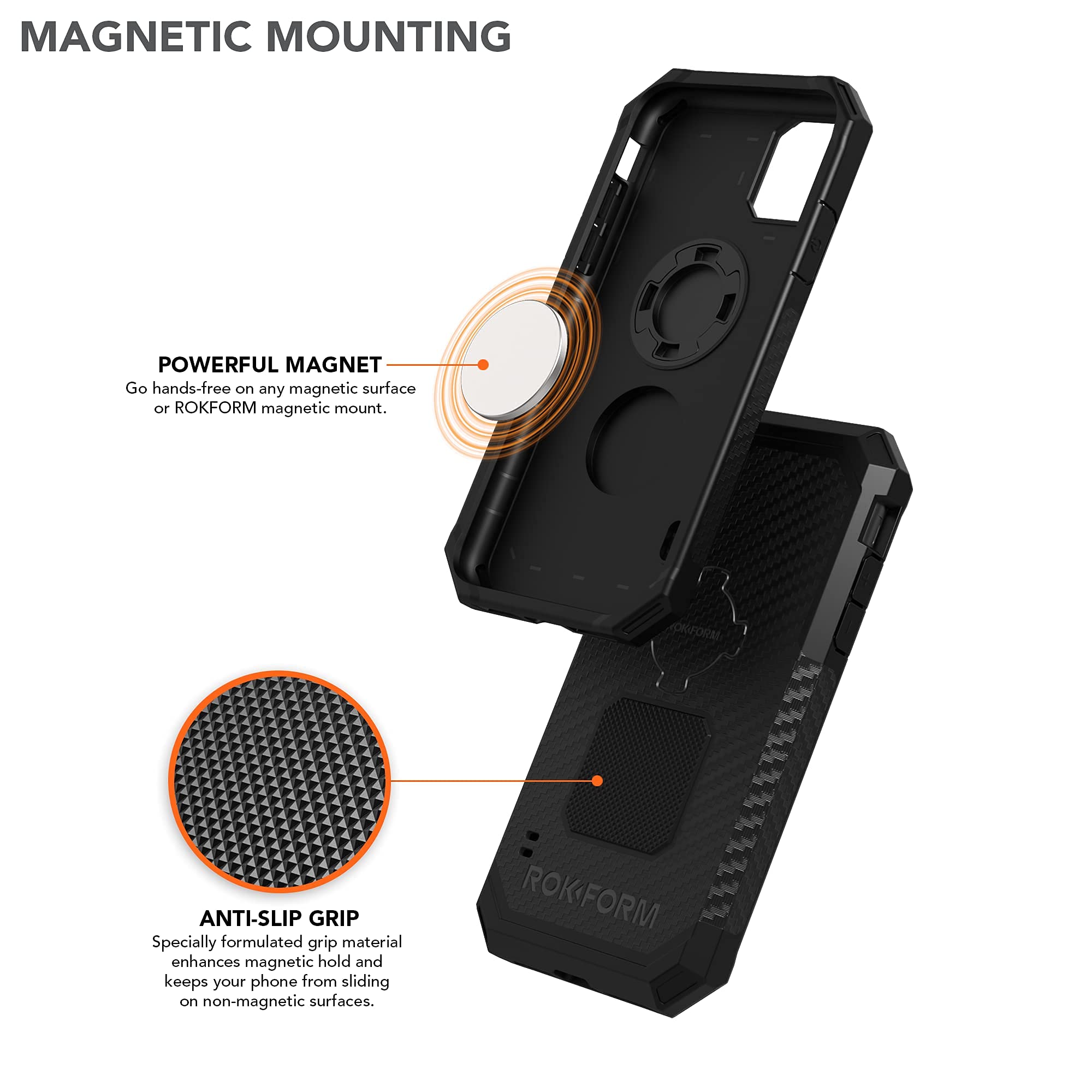 Rokform Rugged Case for iPhone 11 Pro Max with Universal Bike Mount - Shockproof Protective Cover for Cycling, Motorcycle & Outdoor Activities