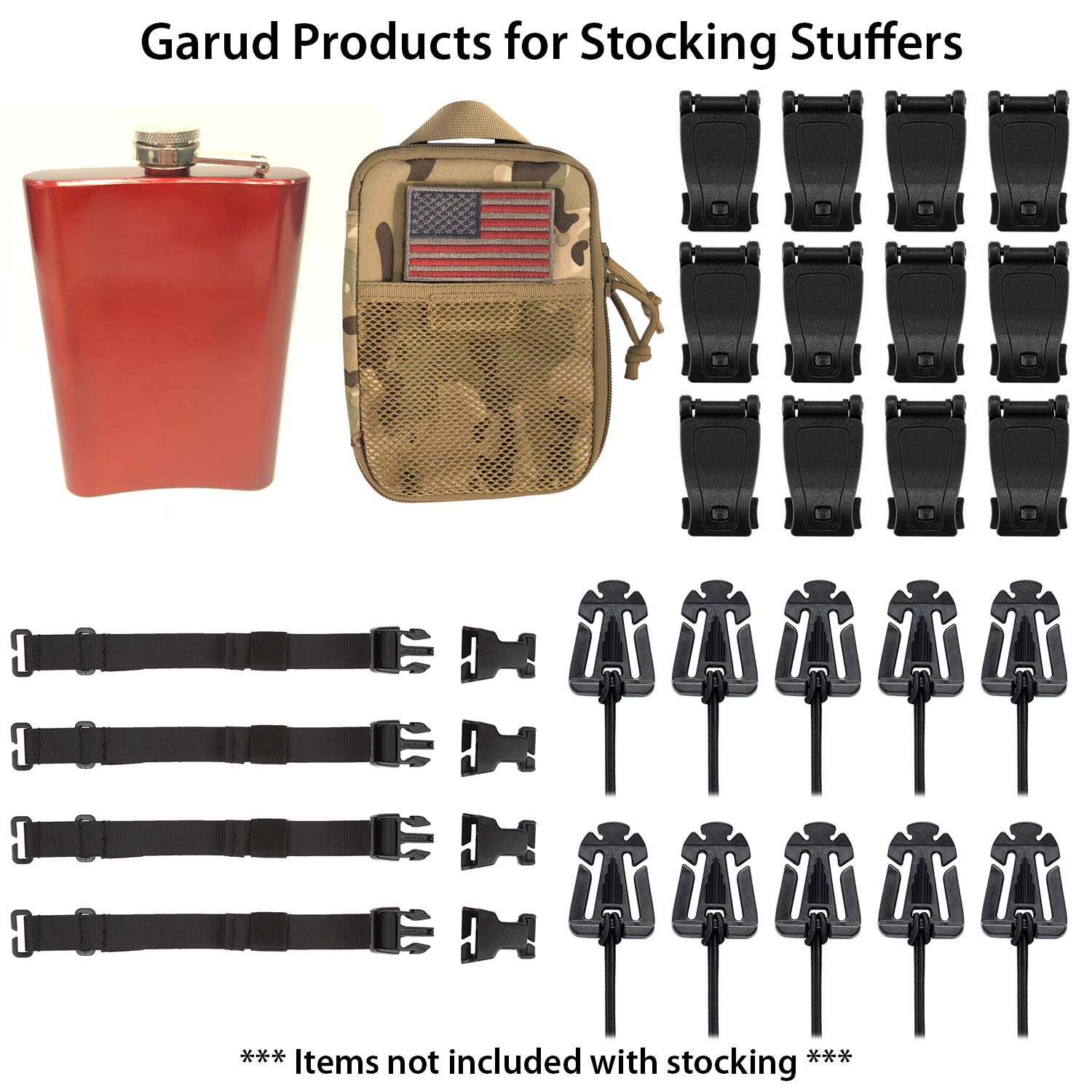 Tactical Christmas Stocking with MOLLE Gear - Durable Military-Style Holiday Decor for Outdoor Enthusiasts & Camping