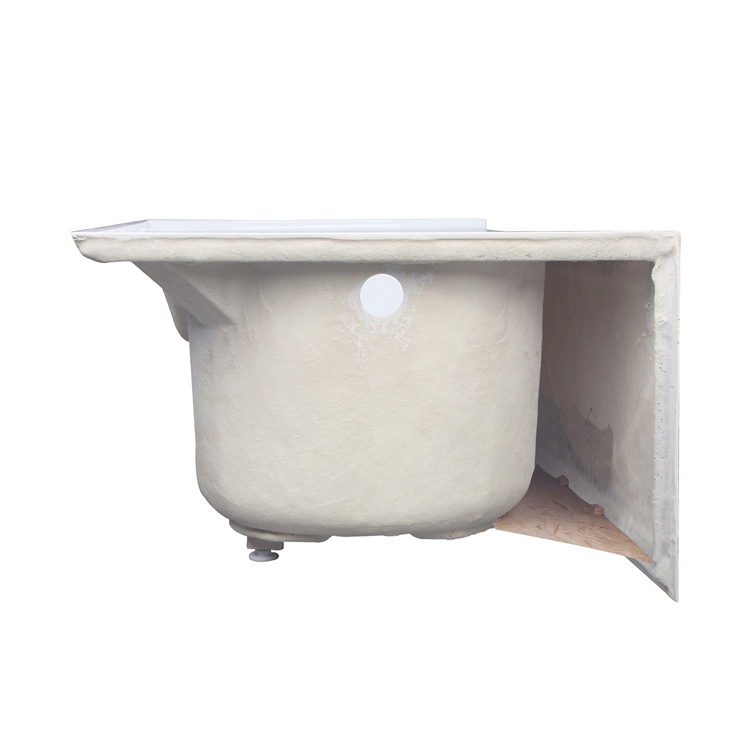 Aqua Eden VTAP603216L 60 Inch Acrylic Rectangular 3-Wall Alcove Bathtub with Anti-Slip Surface & Left Drain - Glossy White for Modern Bathroom & Spa Relaxation