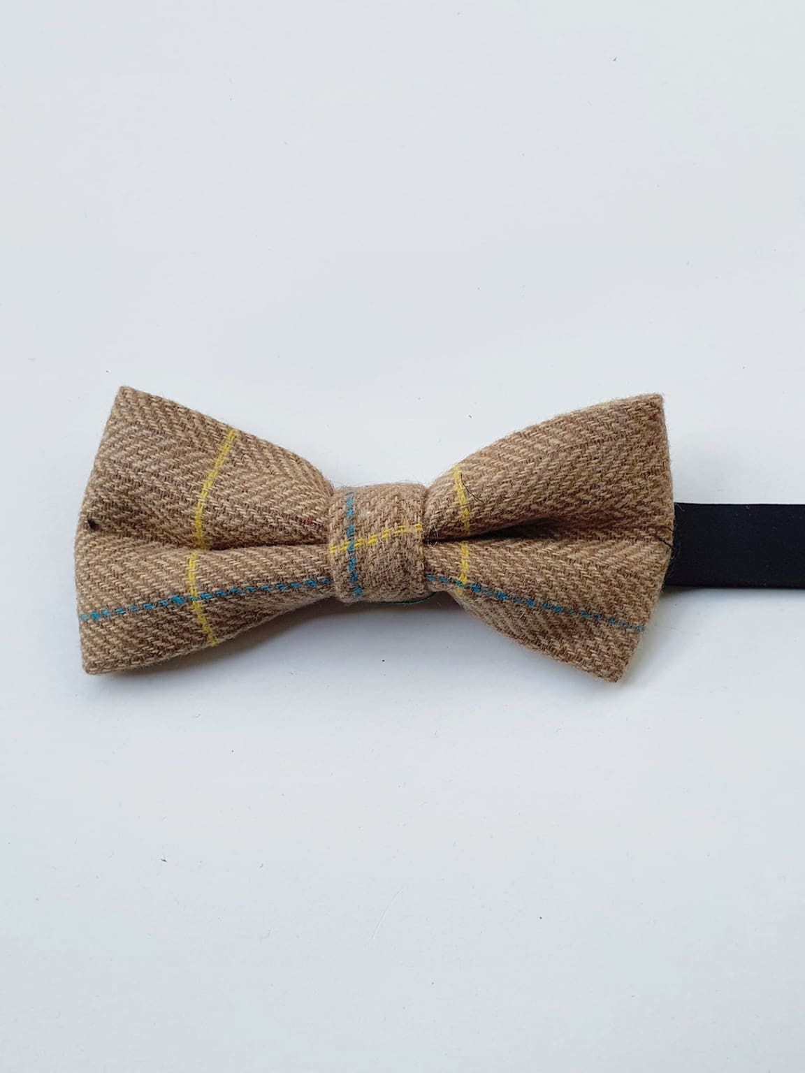 Marc Darcy DX7 Oak Tweed Check Bow Tie - Classic Men's Fashion Accessory for Weddings, Parties & Formal Events