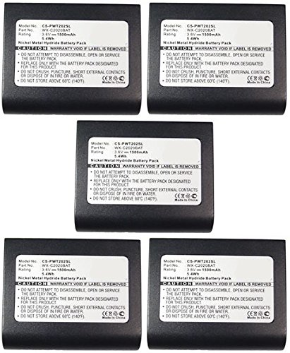 Synergy Digital Replacement Batteries for Panasonic WX-C2020BAT - Ni-MH 3.6V 1500mAh Rechargeable Battery Pack (5-Pack) - Perfect for Cordless Phones, Office Devices & Home Electronics