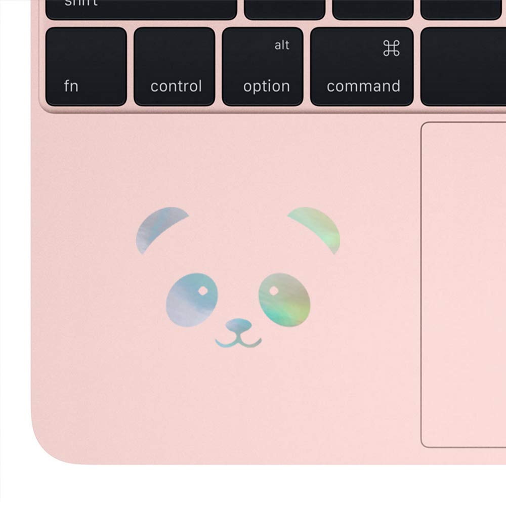 Premium Waterproof Vinyl Decal Stickers (Set of 2) - Cute Panda Face Holographic Design for Laptop, Phone, Helmet, Car Window, Bumper, Mug, Cup, Door & Wall Decoration | Perfect for DIY Crafts, Home Decor & Personalizing Your Belongings