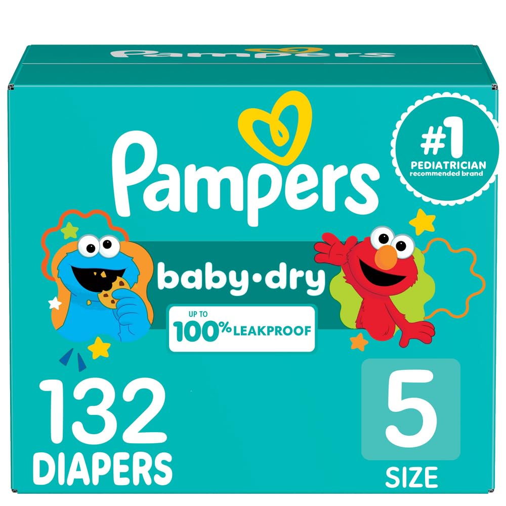 Pampers Baby Dry Disposable Diapers Size 3 (168 Count) - Super Absorbent, Leak Protection for Active Babies | Perfect for Overnight Use, Daycare & Travel