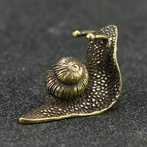 Vintage Brass Portable Snail Decor - Handmade Office Desk Ornament for Home & Workspace - Perfect for Bookshelf Display, Gift Giving & Boho Decor