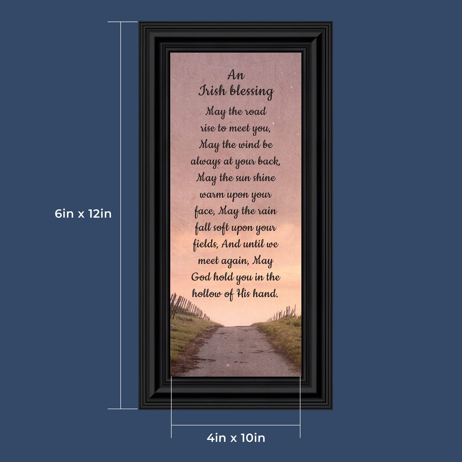 Celtic Irish Blessing Wall Decor - 'May the Road Rise Up to Meet You' - Handcrafted Home Blessing Sign | Unique Irish Gifts for Women & Housewarming Presents | Perfect for St. Patrick's Day Decor, Irish-Themed Home Decor & New Home Blessings (7351B)