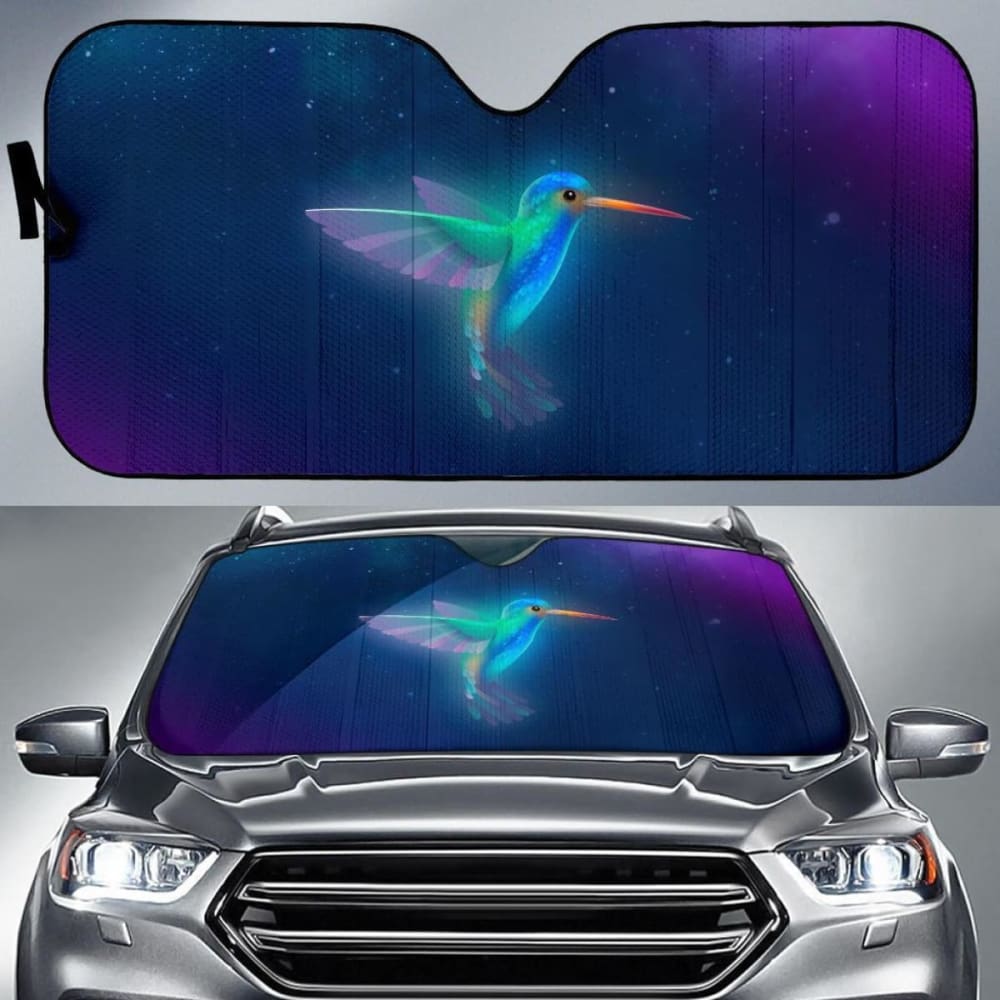 Bionic Beaver Bird Starry Sky Car Sun Shade - UV Protection Windshield Cover for Cars, SUVs & Trucks - Perfect for Summer, Travel & Outdoor Parking