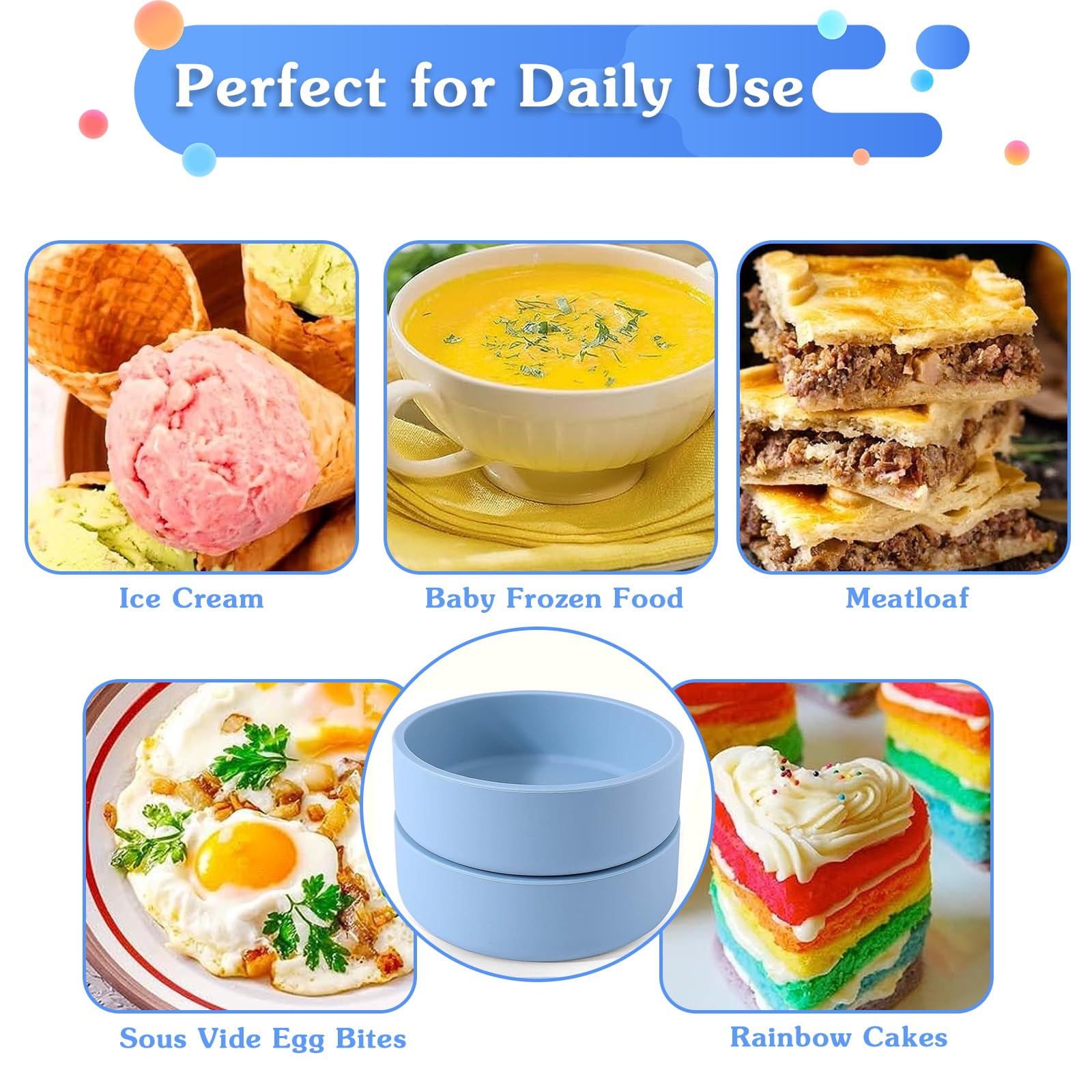 3Pcs ZHYEEDAA Silicone Egg Bite Molds for Air Fryer - Reusable BPA-Free Microwave Egg Cooker Accessories | Perfect for Keto Breakfast, Meal Prep & On-the-Go Snacks