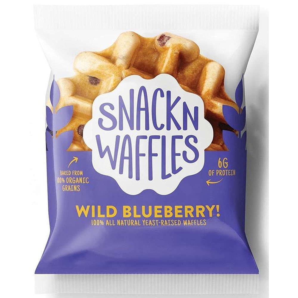 Snack N Waffles Blueberry Waffles - 2.4oz (96 Count) - Perfect for Breakfast, Snacks & On-the-Go Eating