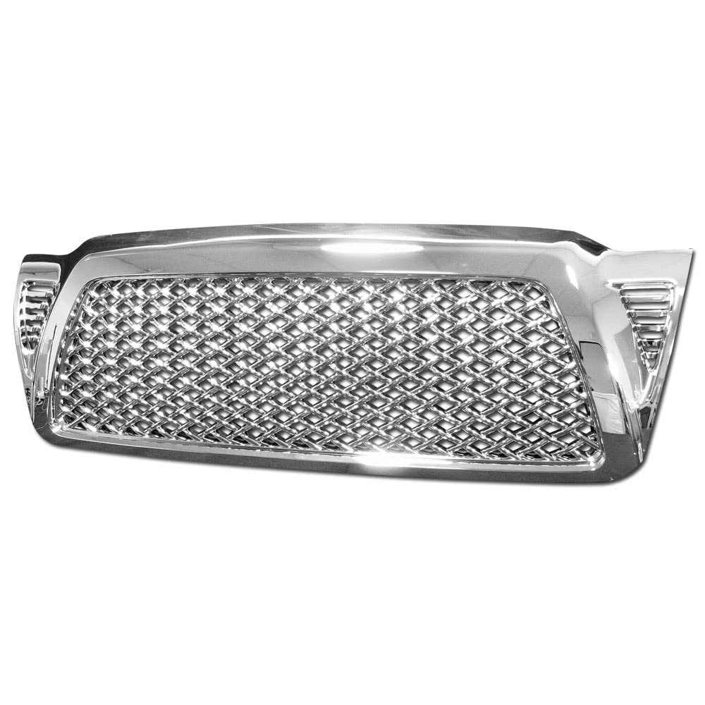 ABS Chrome Dragon Mesh Grill Guard for 05-11 Toyota Tacoma - Off-Road Protection