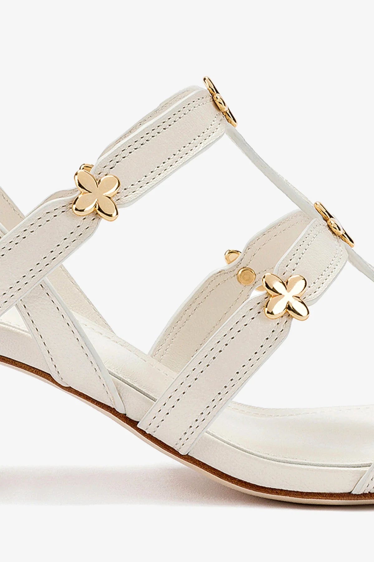 Harmony Block Sandal Women's Ivory Leather Comfortable Summer Sandals - Perfect for Beach, Vacation & Casual Outings