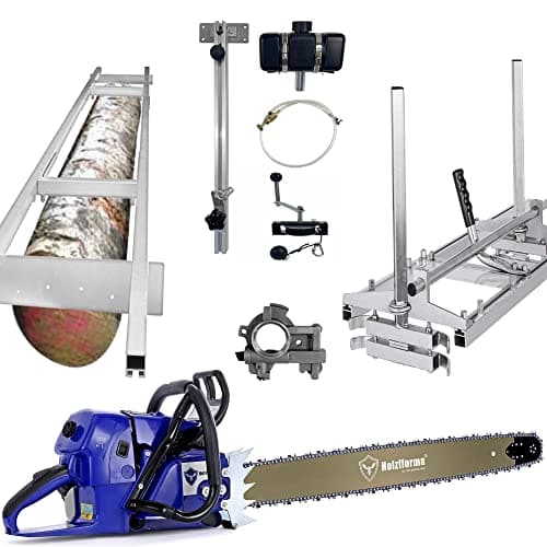 Holzfforma G660 Chainsaw Mill Kit - 6 Units Power Head, 36 Inch Bar, 9FT Milling Rail, Auxiliary Oiler & Winch | 25 Inch Guide Bar & Saw Chain | High Output Oiler Compatible with MS660 | Perfect for DIY Woodworking, Log Milling & Timber Cutting Projects