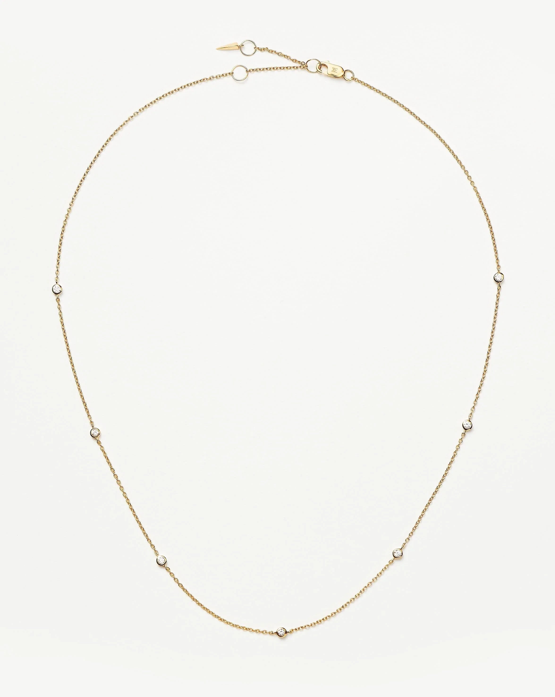 14K Solid Gold Floating Diamond Necklace - Dainty & Elegant Jewelry for Women | Perfect for Weddings, Anniversaries & Special Occasions