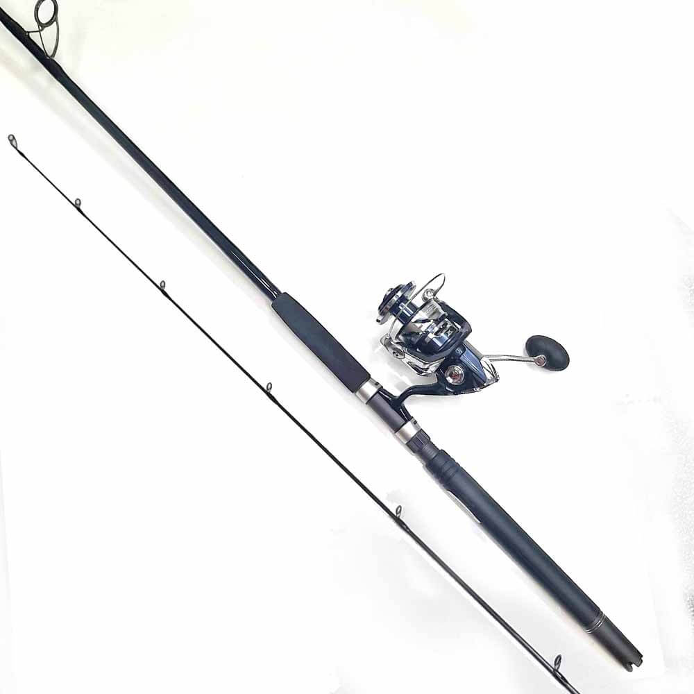 Shimano TwinPower SW C TPSW14000XGC Spinning Fishing Reel & Capt Harry's CHS720 Spinning Rod Combo - Saltwater Surf Fishing Gear for Offshore & Beach Angling