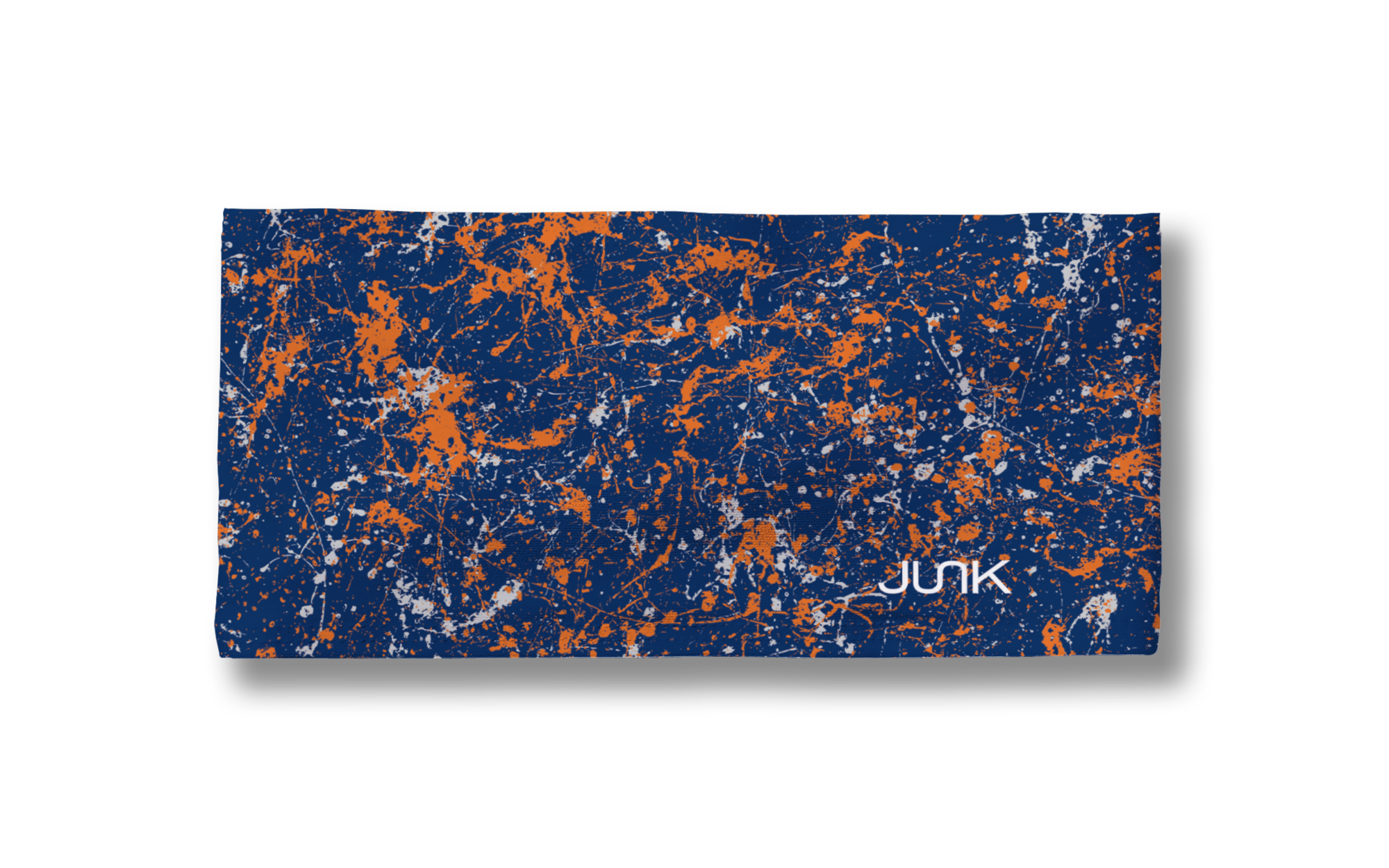 Big Bang Lite Headband - Navy, Orange & Silver Splatter Design | Comfortable & Stylish Hair Accessory for Running, Yoga & Workouts