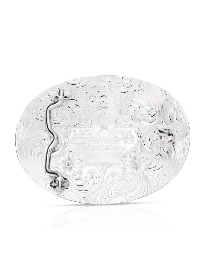 Montana Silversmiths AM53100 731M Genuine American Made Christian Cowboy Belt Buckle - Western Style Silver Freedom Buckle for Men - Perfect for Rodeo, Ranch Work & Patriotic Events