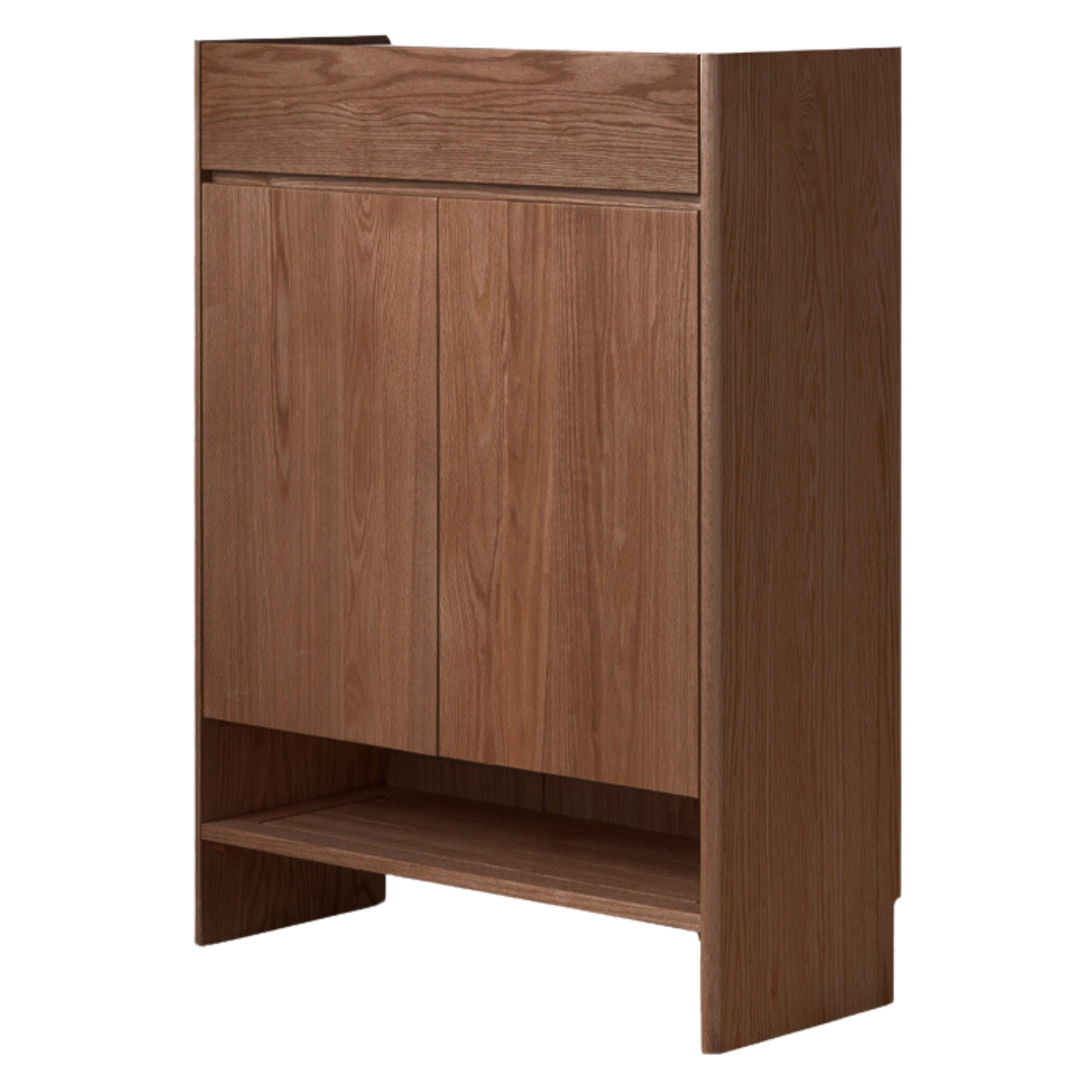Solid Oak Wood Shoe Storage Cabinet - Modern Nordic Style with Rock Slab Design - Perfect for Entryway, Bedroom, or Closet Organization