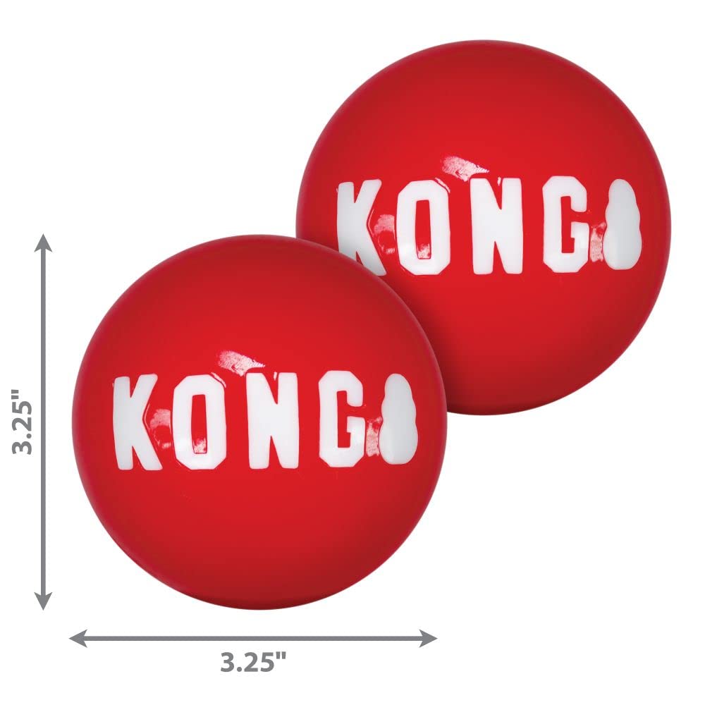 KONG Signature Ball Dog Toy - Large Durable Chew Toy for Aggressive Chewers - Perfect for Fetch, Training & Playtime at Home or Outdoors